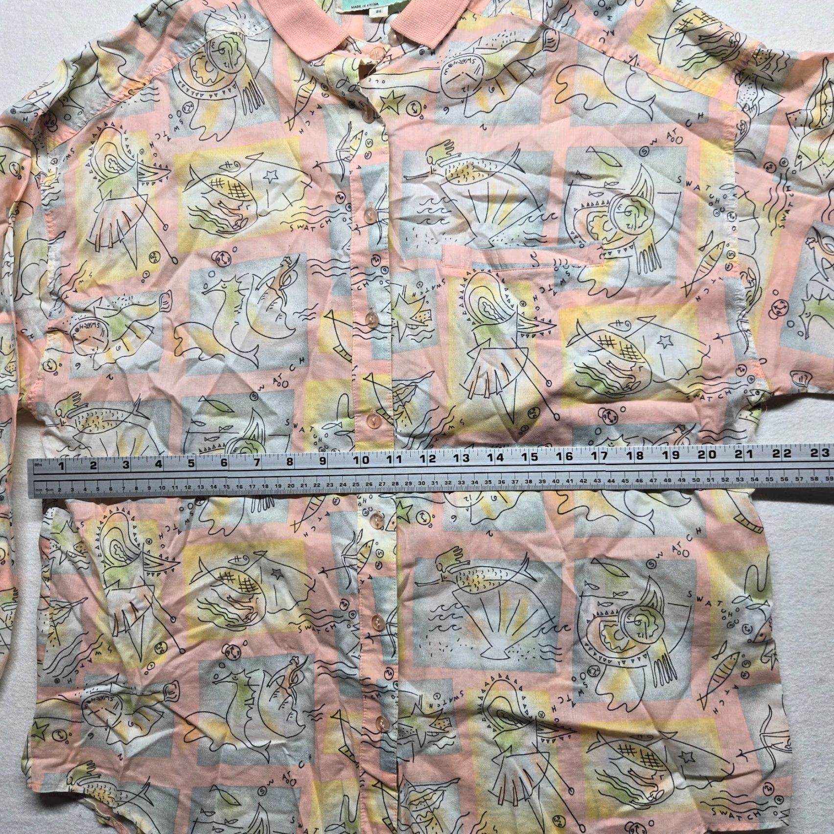 Swatch VINTAGE Swatch Button-Up Shirt Adult Women's XL Pink Solid 90s Stitch Size XL / US 12-14 / IT 48-50 - 4 Thumbnail