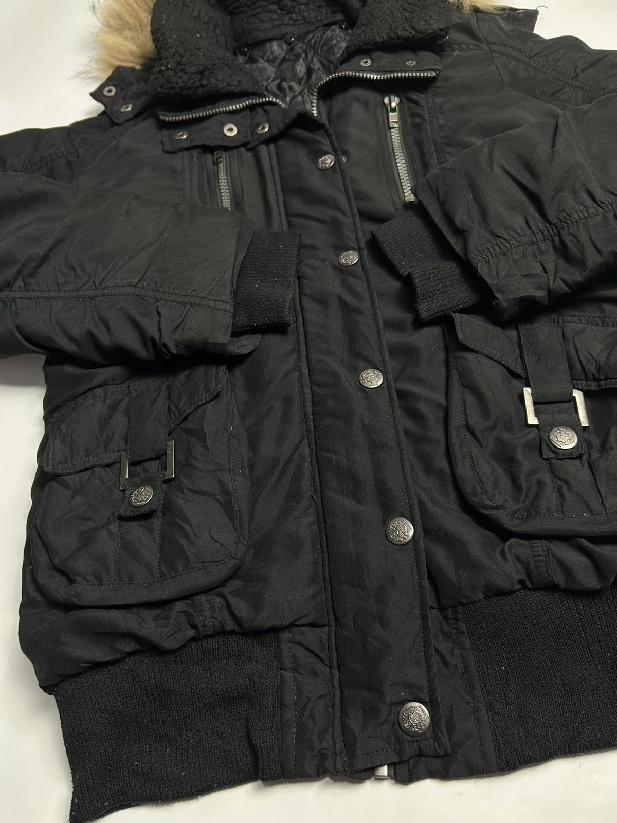 Japanese Brand JAPANESE BRAND FAUX FUR HOODIE MULTI POCKET JACKET Size L / US 10 / IT 46 - 2 Thumbnail