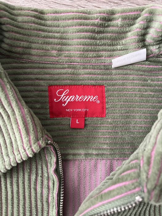 Supreme Supreme 2-Tone Corduroy Zip Up Shirt 'Green' | Grailed