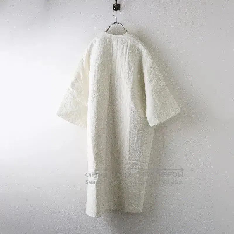 Other TOWAVASE White Linen Long Quilted Coat. Size M / US 6-8 / IT 42-44 - 2 Thumbnail