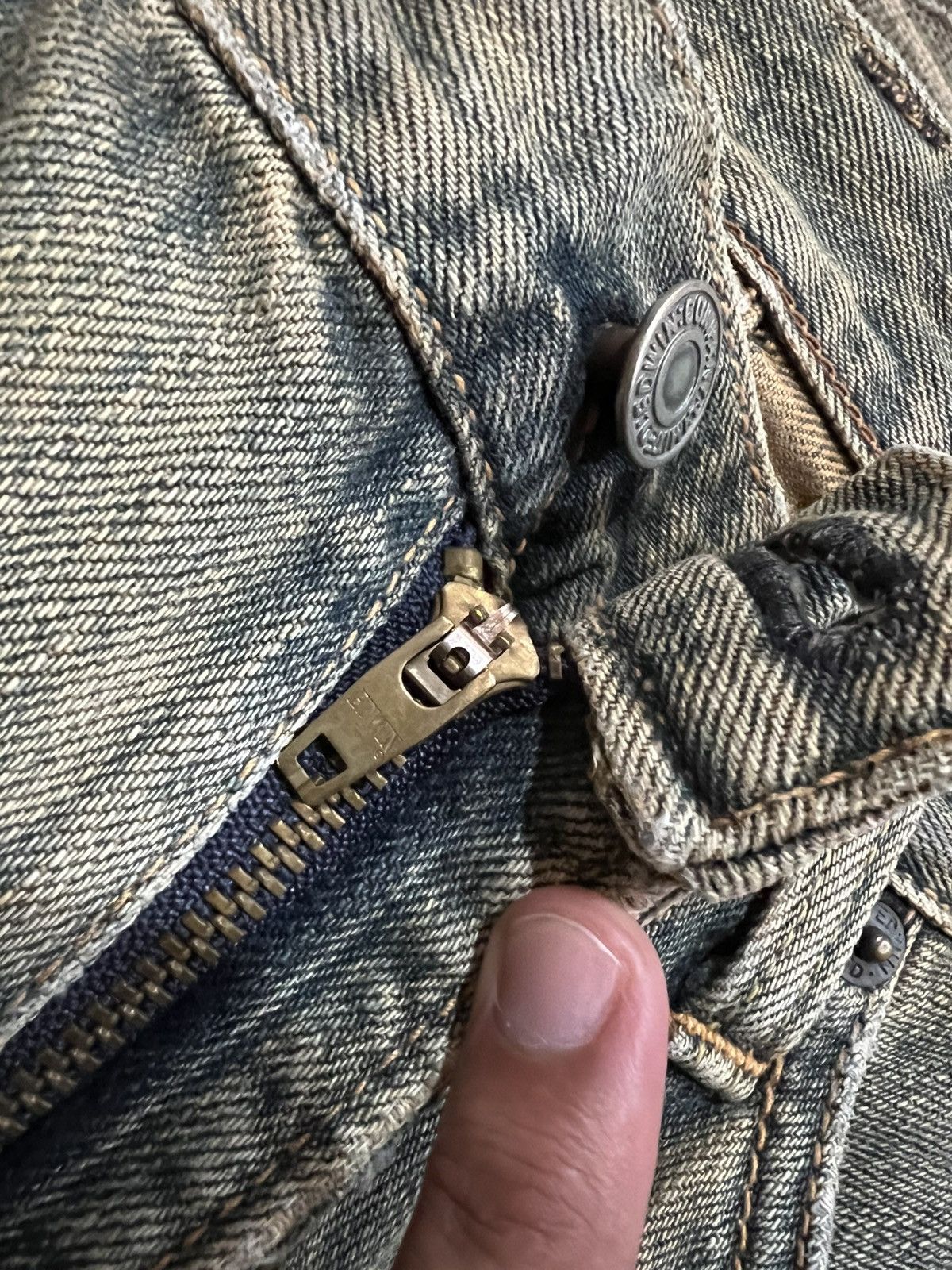 Edwin 💥Baggy💥 Edwin EXCLUSIVE Vintage XV 445 Faded Jeans Size US 29 - 12 Thumbnail