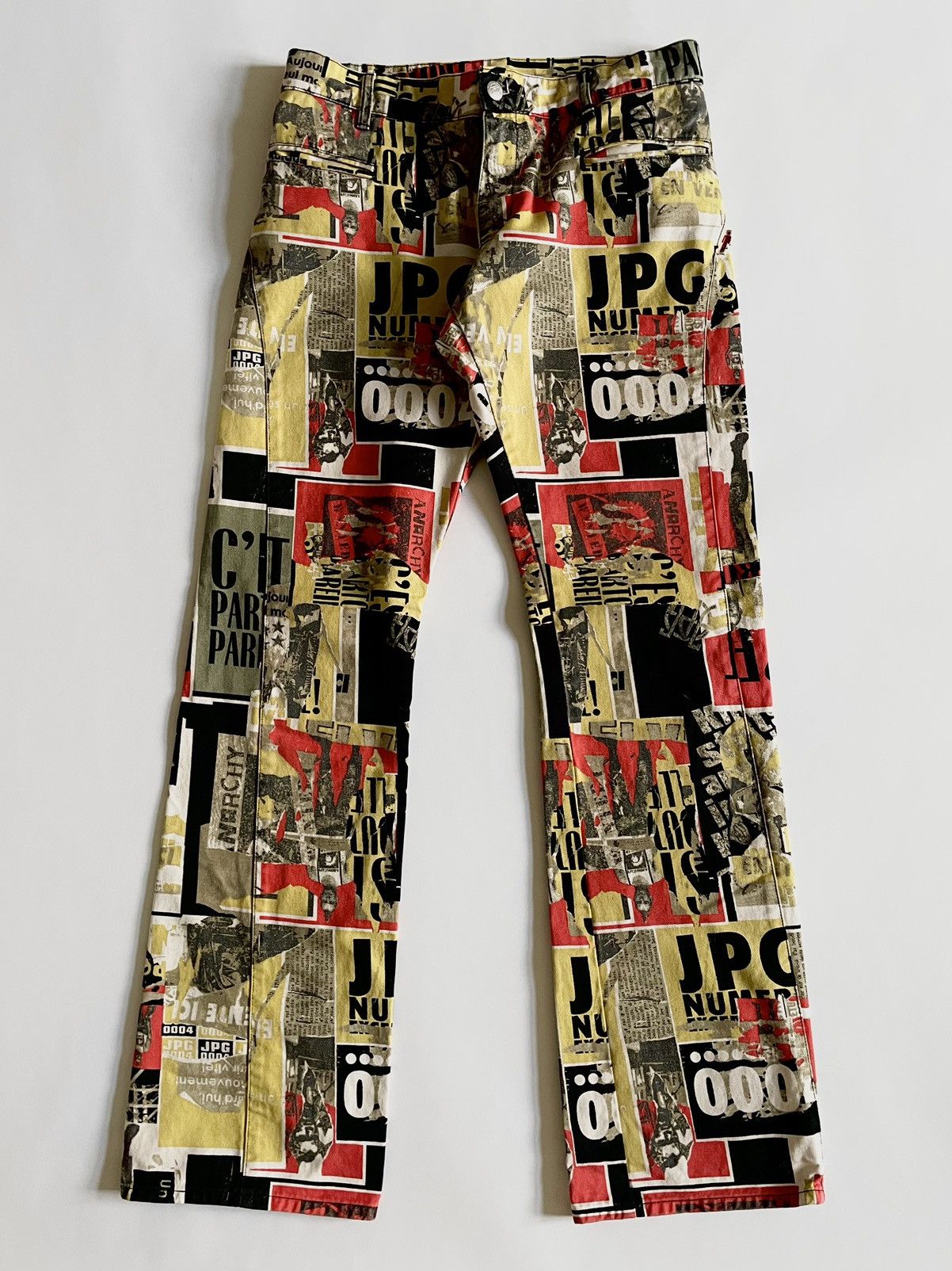 Jean Paul Gaultier Jean Paul Gaultier SS00 Anarchy Print Pants Size US 28 / EU 44 - 1 Thumbnail