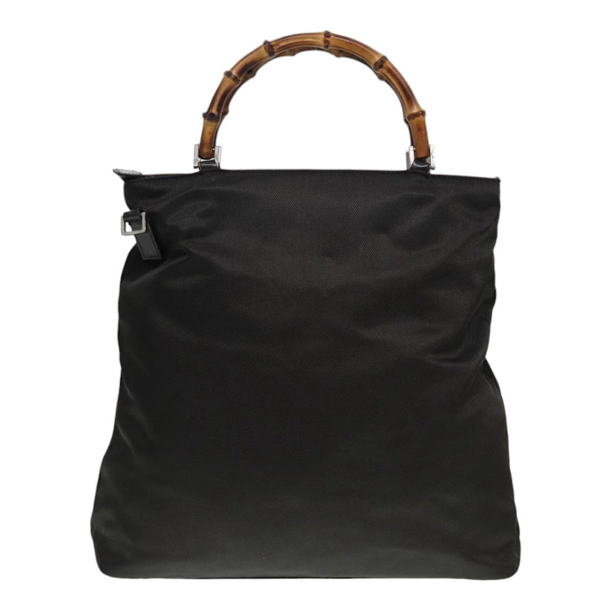 Gucci GUCCI Bamboo Handbag Nylon Khaki Size ONE SIZE - 3 Thumbnail