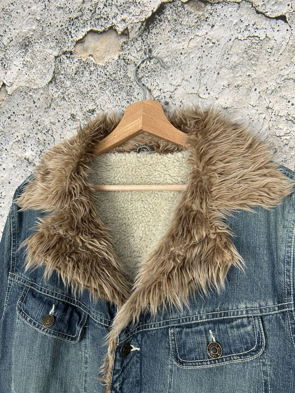 Vintage Vintage Penny Lane Jeans Fur Jacket Avant Garde Archive 90s Size L / US 10 / IT 46 - 4 Thumbnail