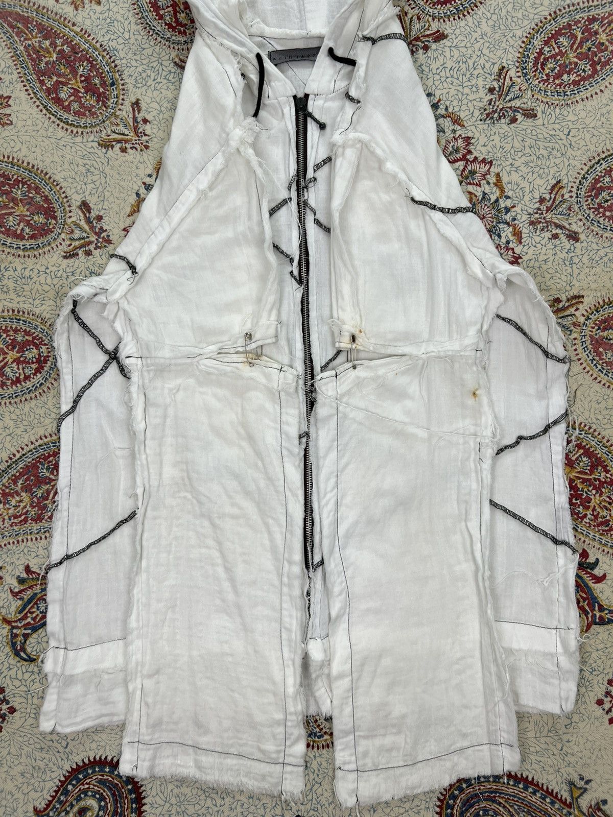 Seditionaries Vintage Acid Jazz Men Distressed Pin Zip Ups Hoodie Size US S / EU 44-46 / 1 - 7 Thumbnail