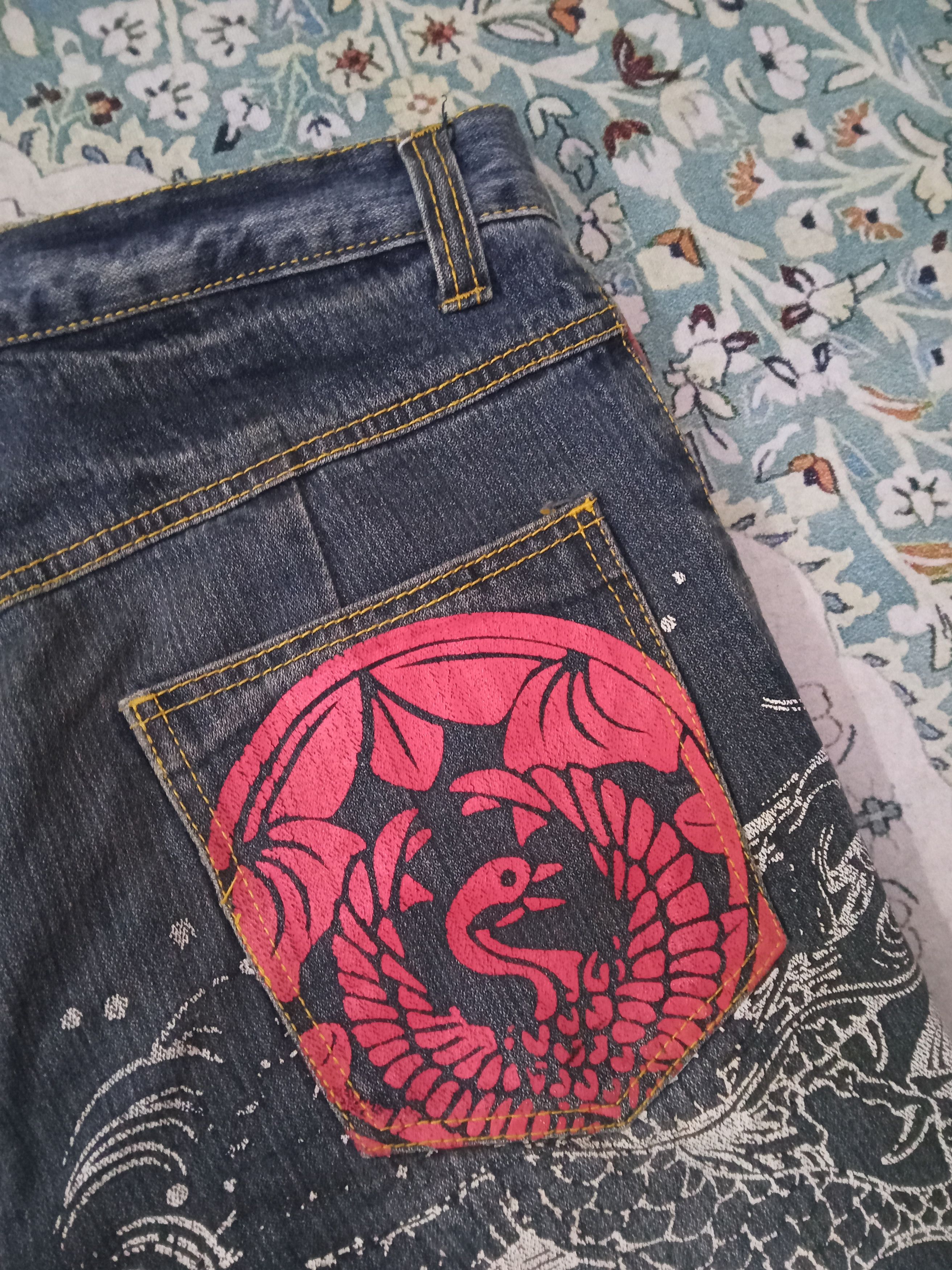 Japanese Brand B-S Dragon Motive Jeans Size US 33 - 10 Thumbnail