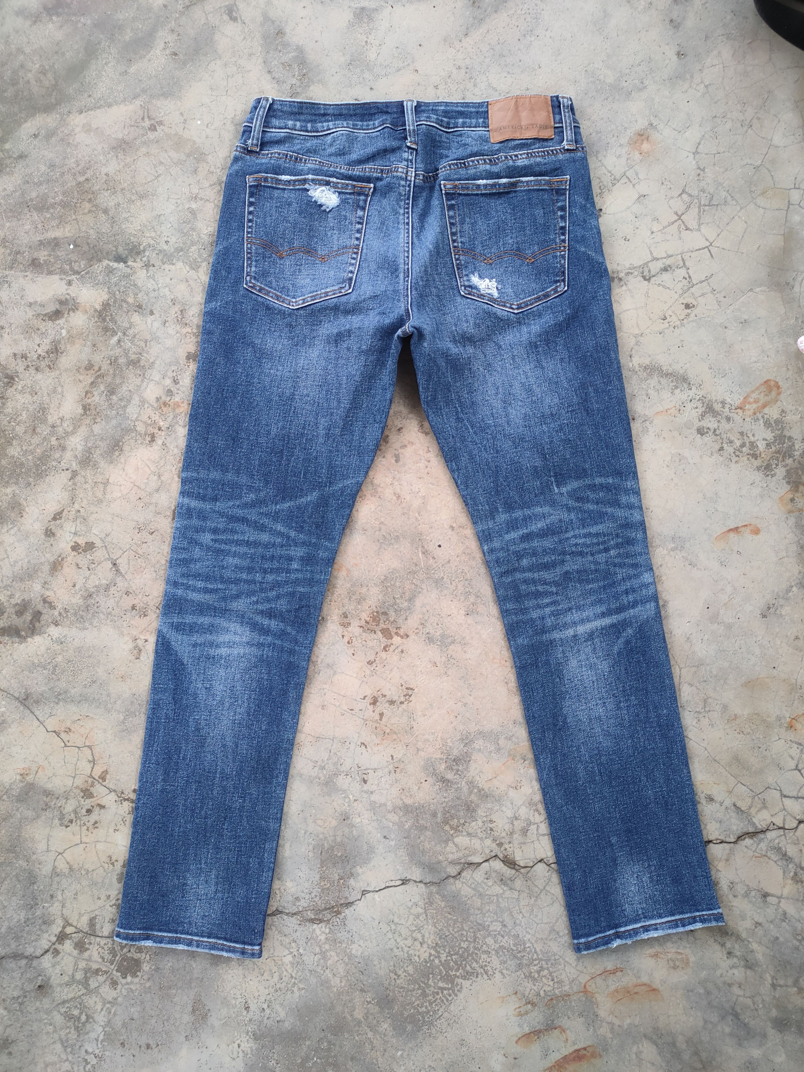 Japanese Brand × Jean × Vintage W32 VINTAGE JAPANESE SKINNY FADED DISTRESSED JEANS PANTS Size US 32 / EU 48 - 8 Thumbnail