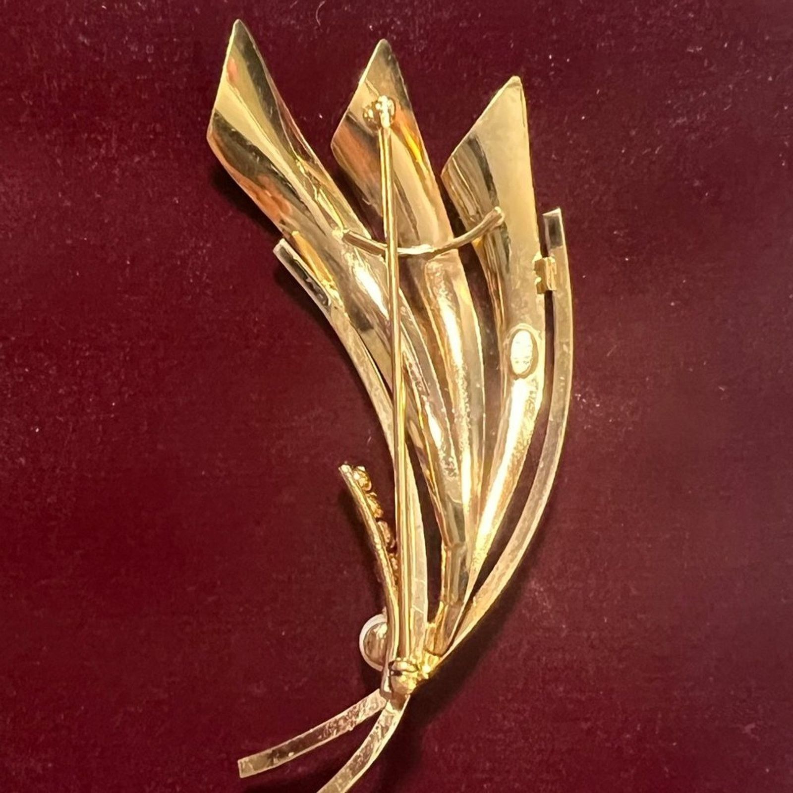 & Other Stories Vintage - Wells 14kt GF Real Pearl Garnet Brooch Pin Size ONE SIZE - 4 Thumbnail