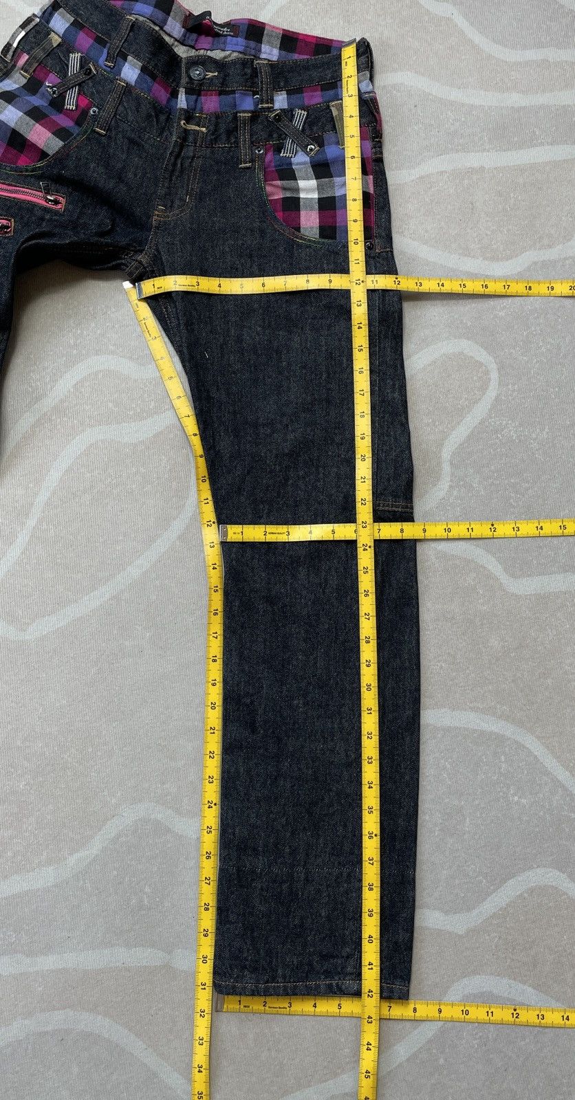 Japanese Brand Dominate Handcrafted Double Waist Jeans (P126) Size US 31 - 14 Thumbnail