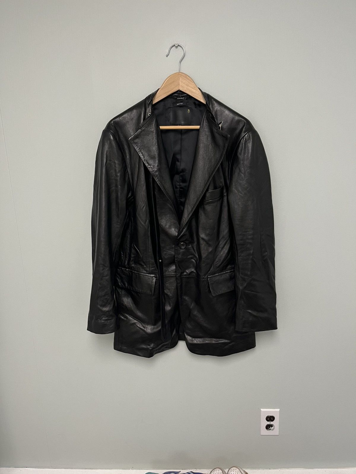 R13 Belt Collar Leather Jacket Small Size US S / EU 44-46 / 1 - 7 Thumbnail