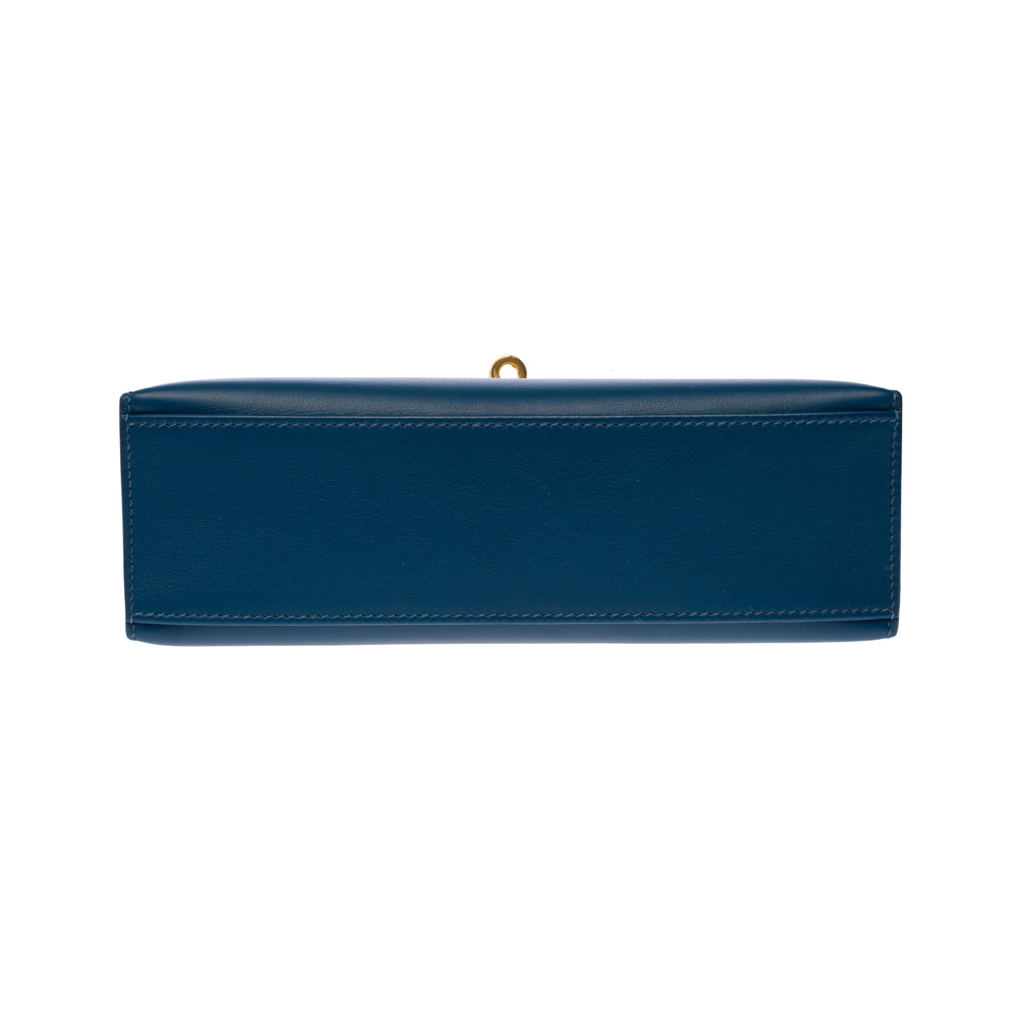 Hermes HERMES Kelly Mini in Blue Leather Size ONE SIZE - 12 Thumbnail