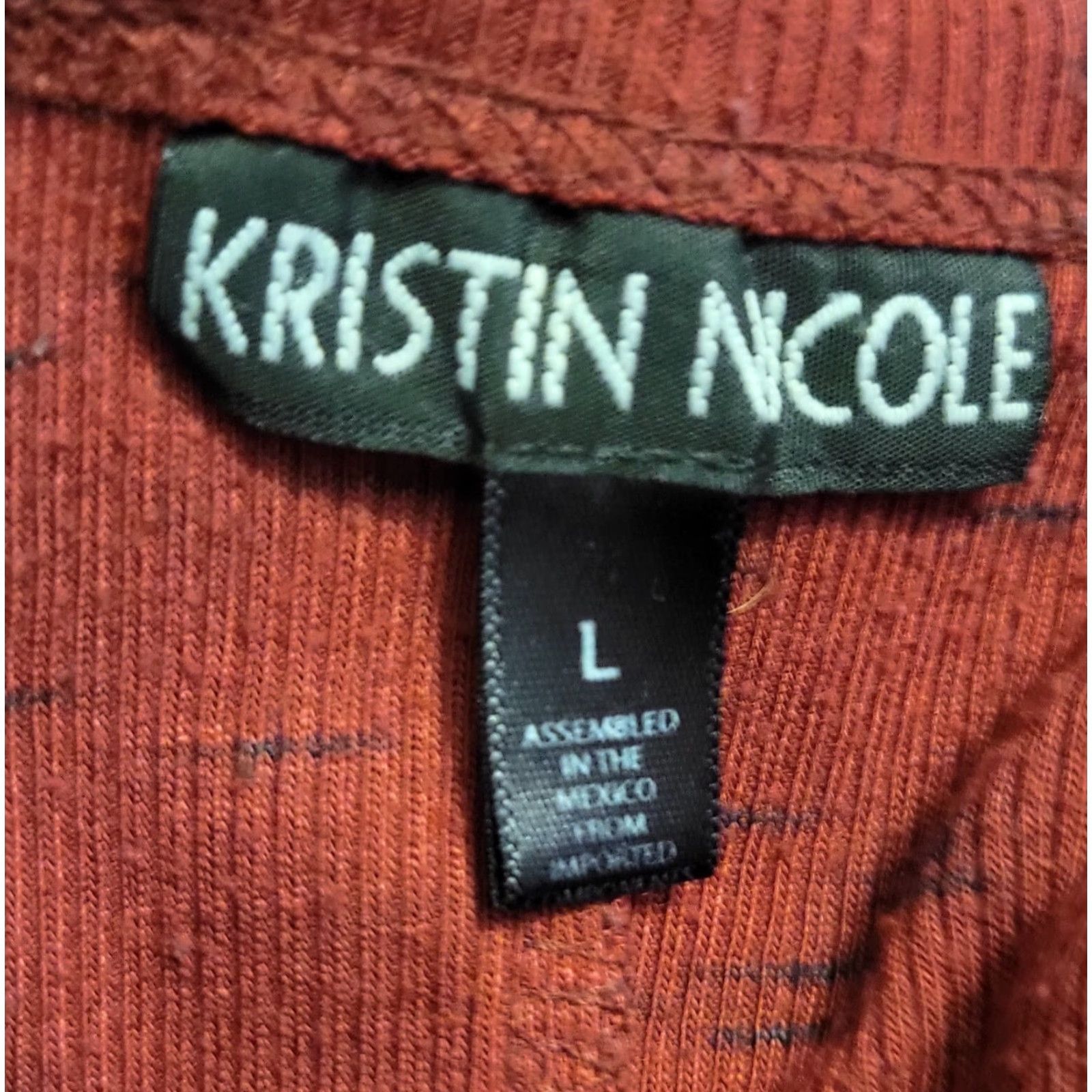 Vintage VINTAGE Kristin Nicole Dress Skater L Burgundy 90s A-Line Long Sleeve Round Neck Women Size L / US 10 / IT 46 - 2 Thumbnail