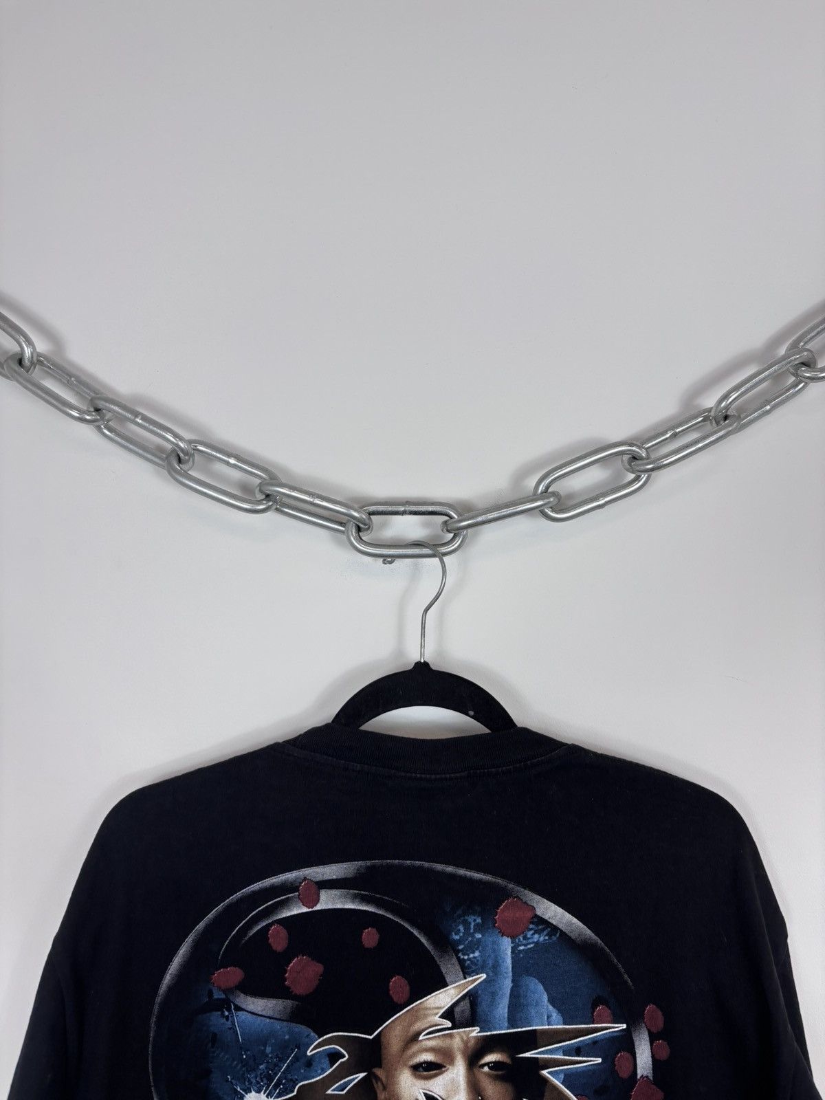 Rap Tees Vintage 2Pac Shakur Y2K Black AOP Big Logo Long Sleeve Tee Size US L / EU 52-54 / 3 - 11 Thumbnail