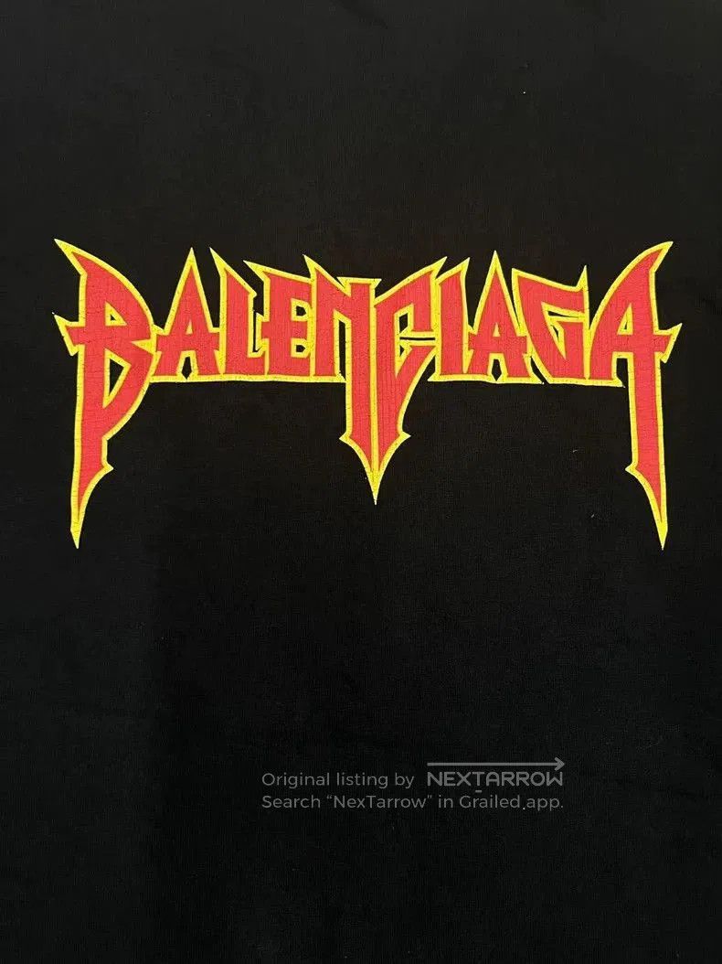 Balenciaga Balenciaga Metallica Lightning Logo Short Sleeve T. Size US M / EU 48-50 / 2 - 3 Thumbnail