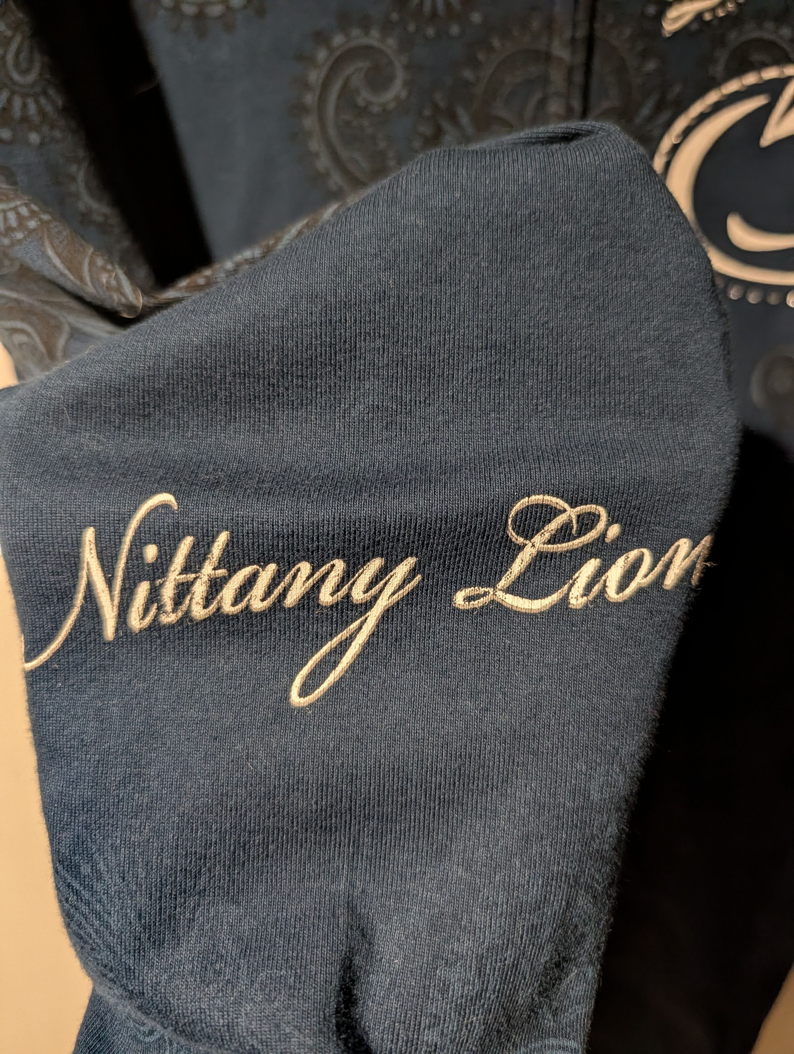 NCAA NWT Penn State Nittany Lions Hoodie Paisley Studio Y2K Size L / US 10 / IT 46 - 4 Thumbnail