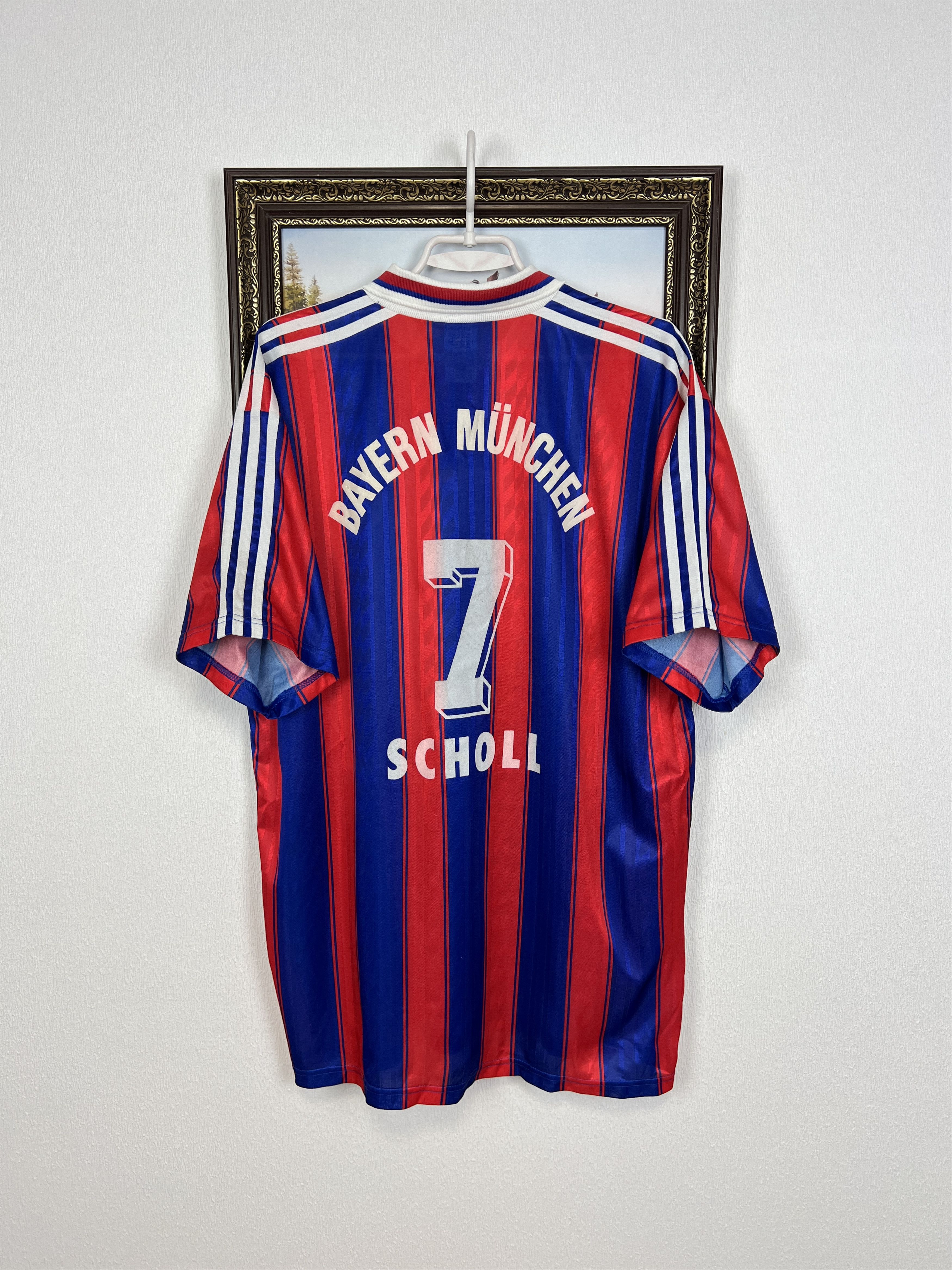 Adidas Bayern Munich Home football shirt 1995 #7 Scholl Adidas Size US XL / EU 56 / 4 - 9 Thumbnail