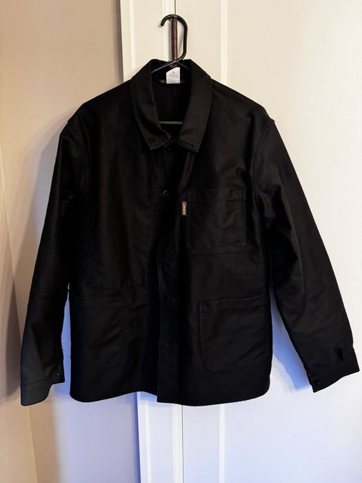 Le Laboureur Le Laboureur Moleskin Work Jacket | Black French Chore ...