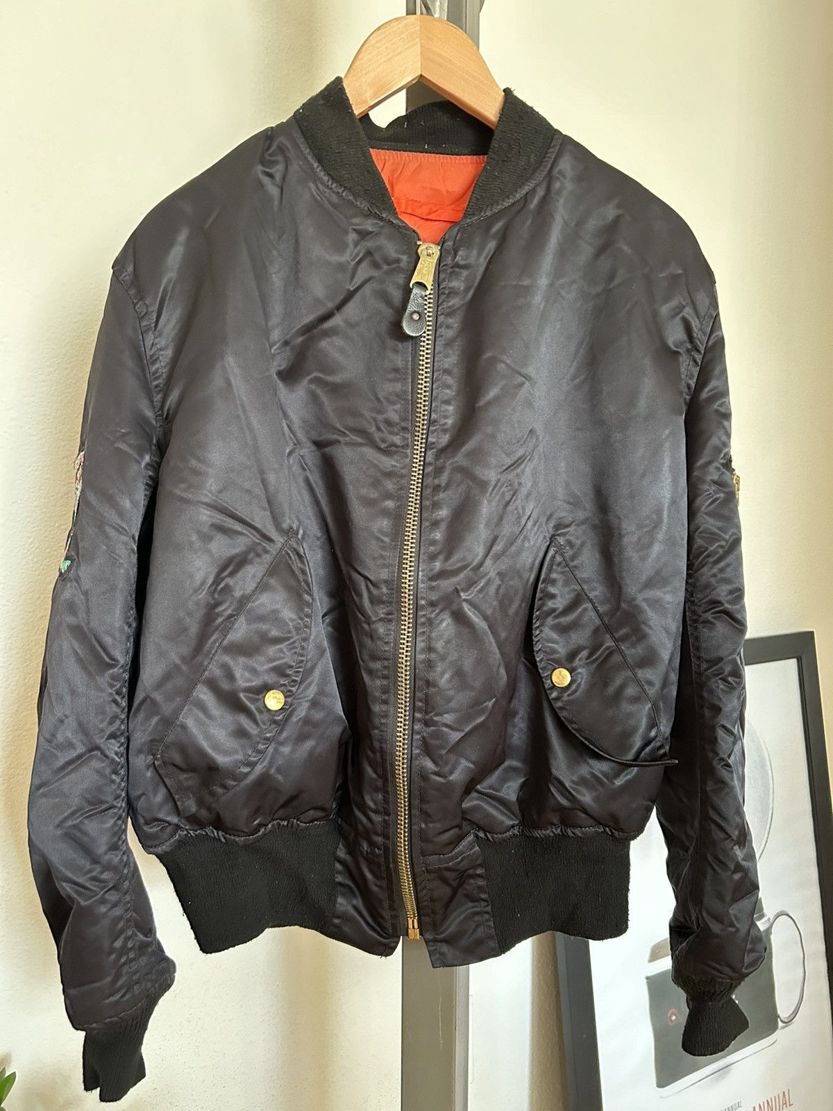 Camel × Vintage Vintage Camel MA-1 Bomber Jacket Size US L / EU 52-54 / 3 - 2 Thumbnail