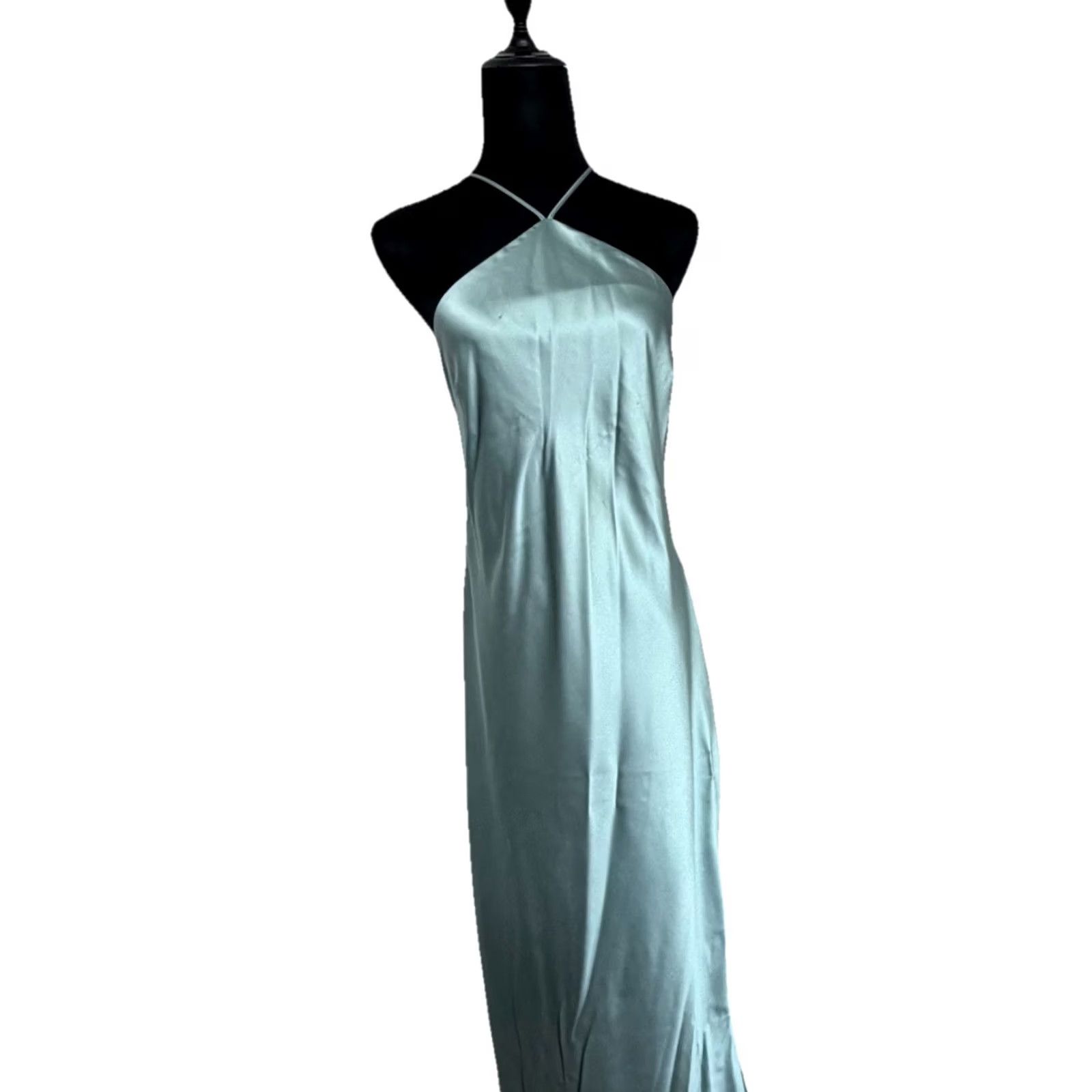 Zara Zara Satin Slip Dress Midi Blue Gray Size S Womens Size S / US 4 / IT 40 - 4 Thumbnail