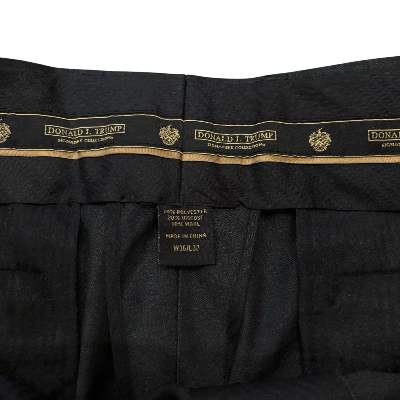 Other Trump Signature Dress Pants Flat Front Wool Blend Gray 36x32 Size US 36 / EU 52 - 3 Thumbnail