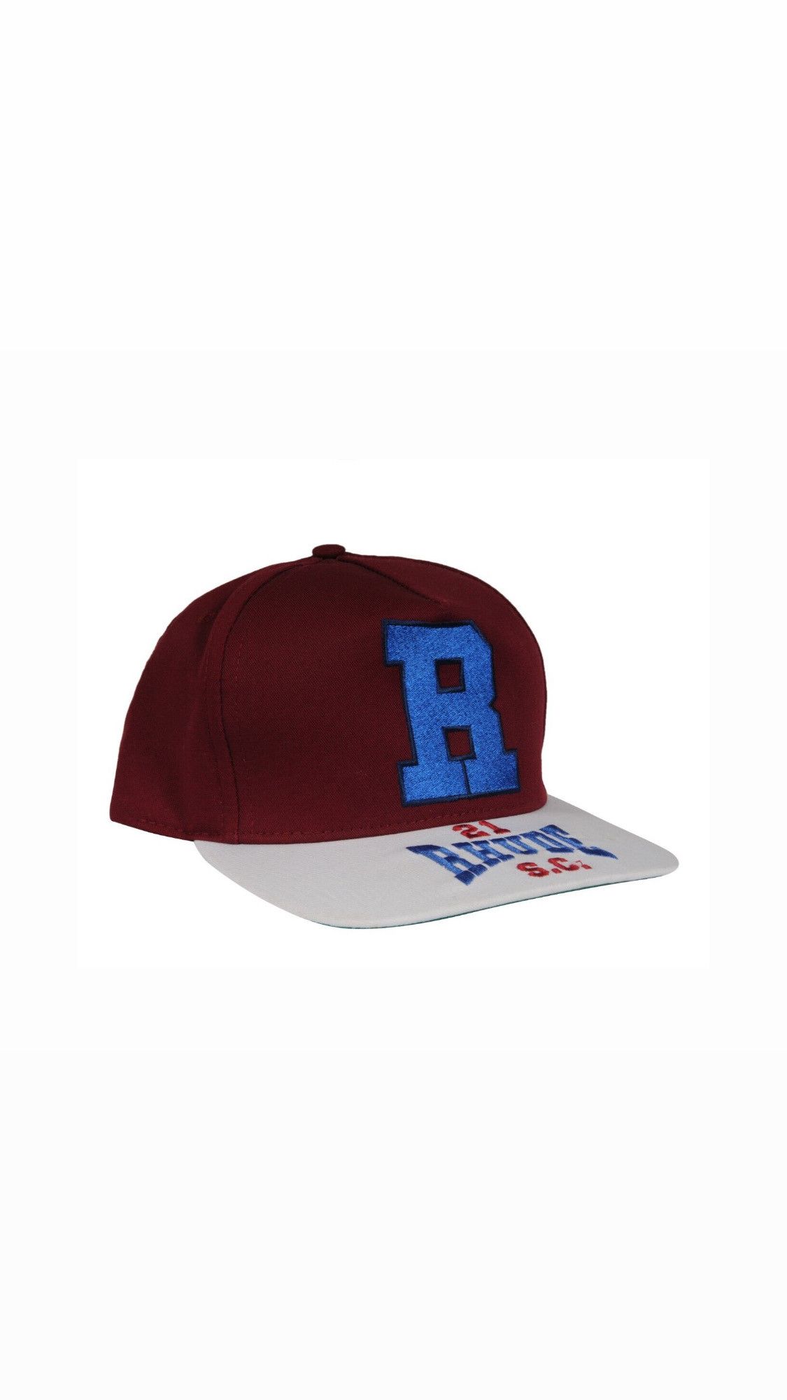 Rhude Embroidered 21 R S.C. Baseball Cap Red Burgundy - 02378 Size ONE SIZE - 13 Thumbnail