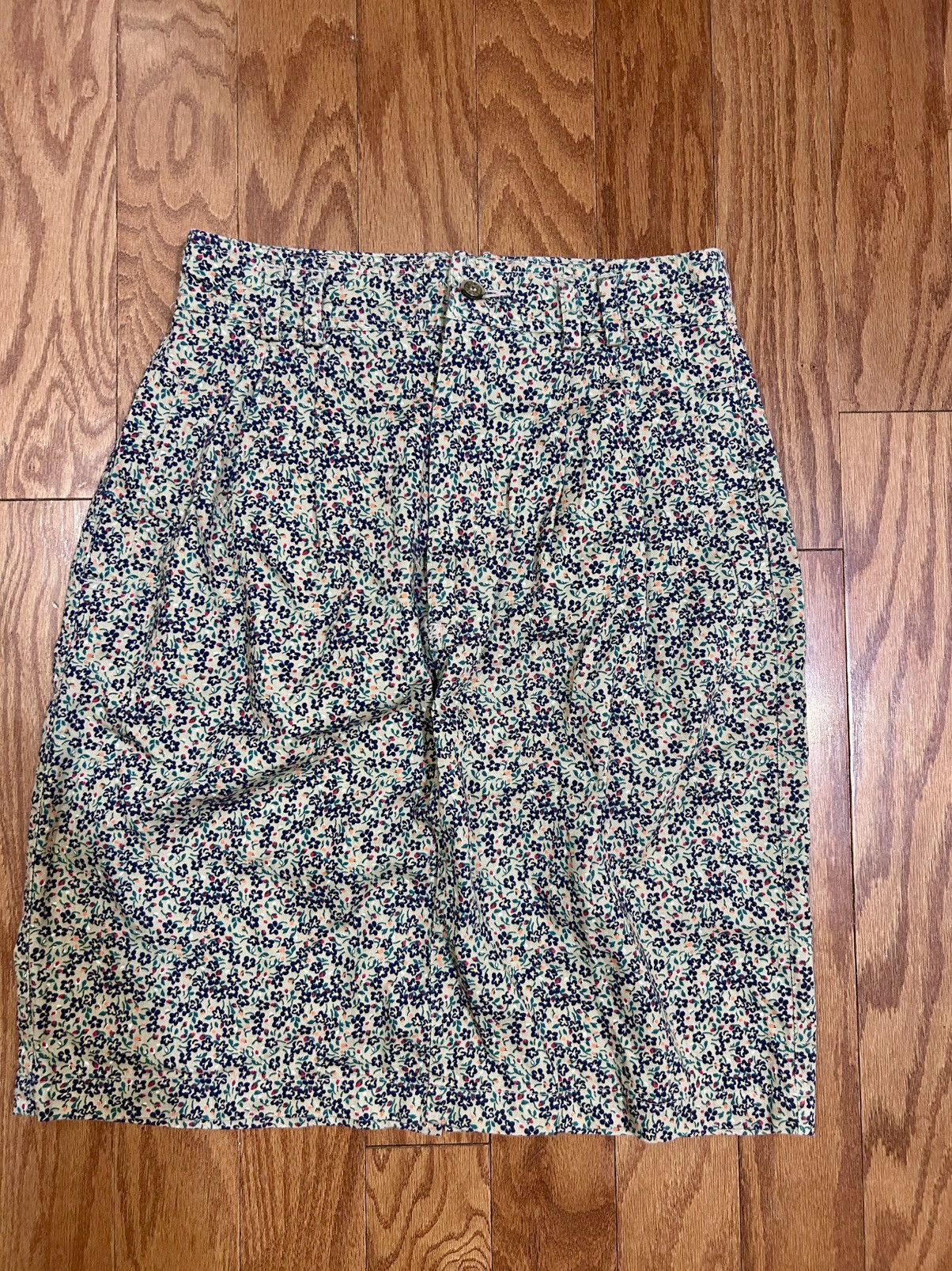 Other Vintage White Stag Floral Print A-Line Mini Skirt Size 30" / US 8 / IT 44 - 1 Thumbnail