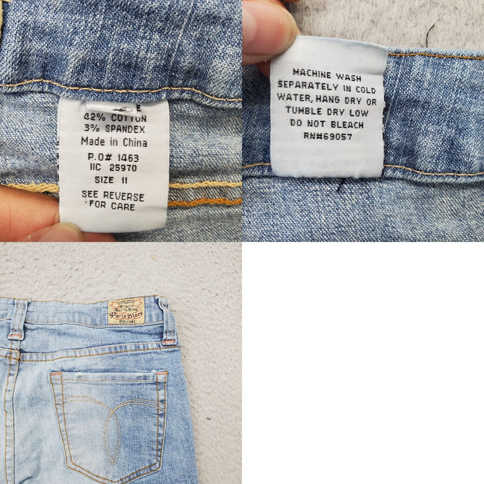 Vintage Paris Blues Jeans Womens 11 Blue Denim 5-Pocket Design Cuffed Hem Straight Leg Jeans Women’s 11 Blue Denim 5-Pocket Design Cuffed Hem Size 32" / US 10 / IT 46 - 8 Thumbnail