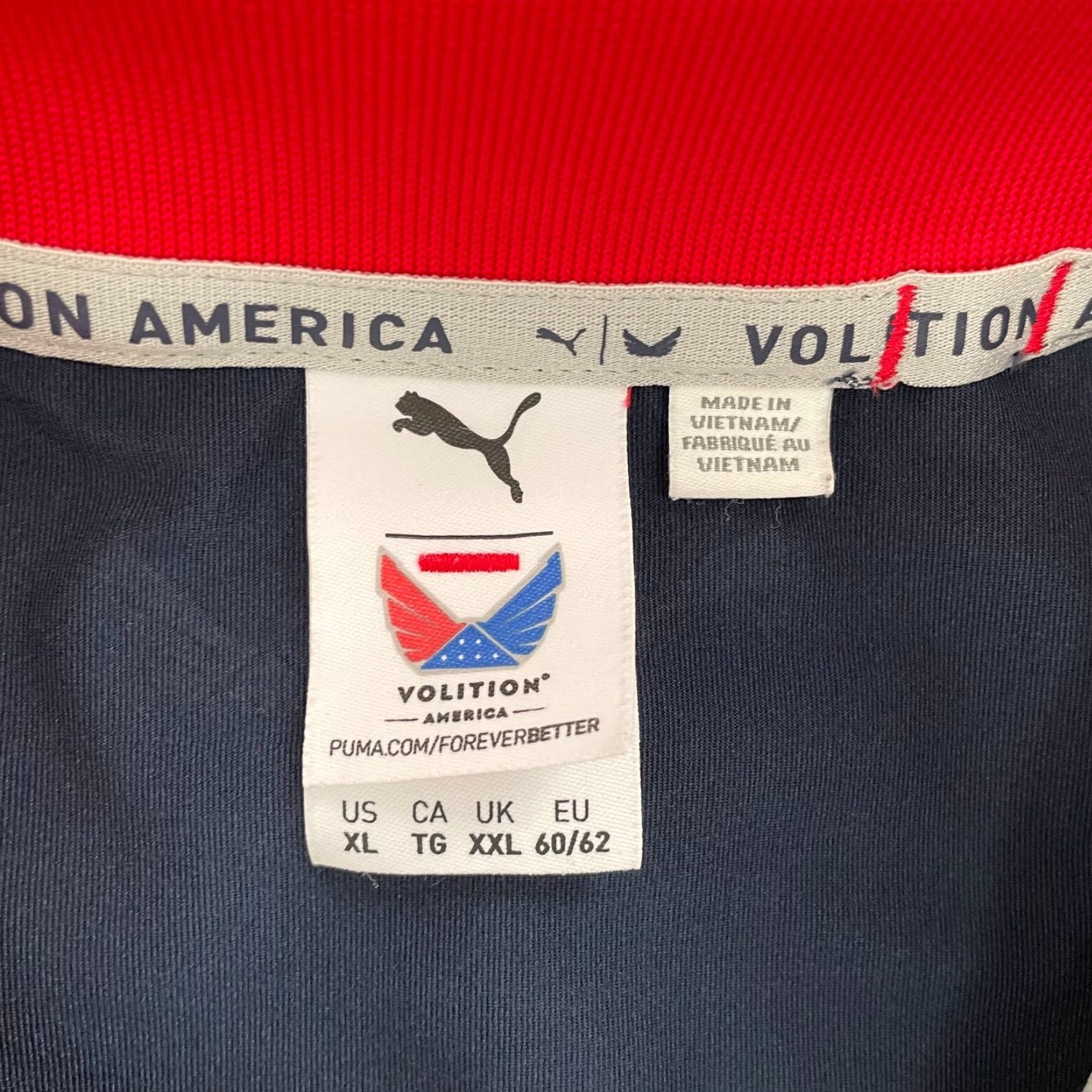 Puma PUMA Golf Polo Shirt Adult XL Red White Blue Colorblock Short Sleeve Logo Activewear Mens Size US XL / EU 56 / 4 - 7 Thumbnail