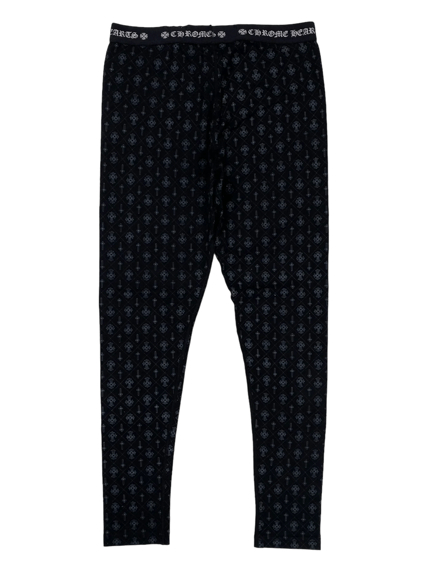 Chrome Hearts Chrome Hearts Black Multi Logo Leggings Size US 32 / EU 48 - 2 Thumbnail