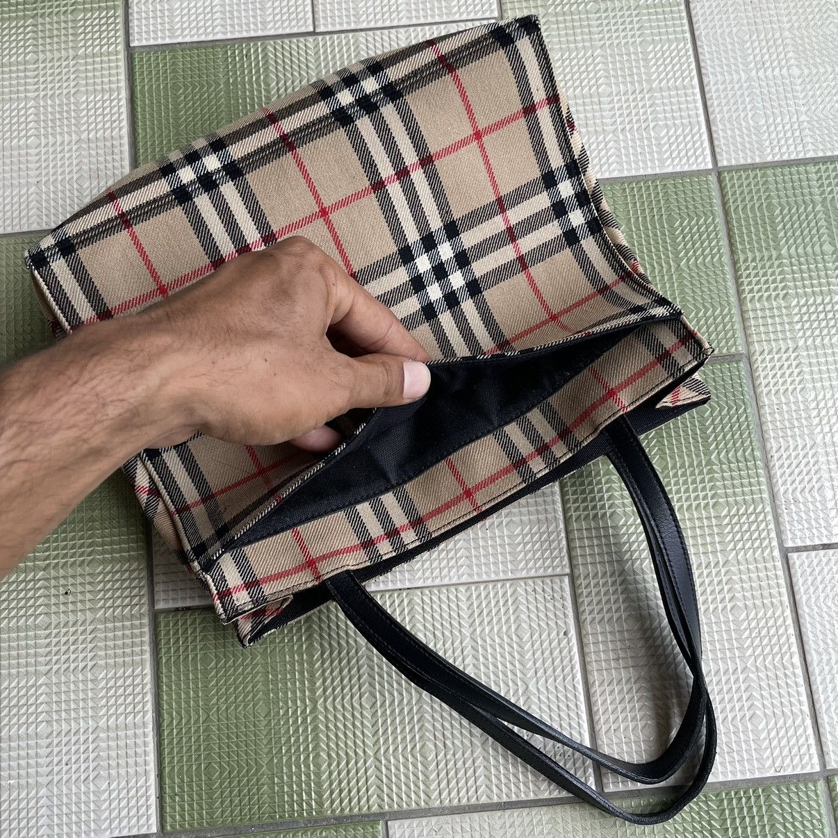Burberry × Japanese Brand × Vintage ❗️ RARE Burberry Blue Label Nova Check Small Tote Size ONE SIZE - 22 Thumbnail