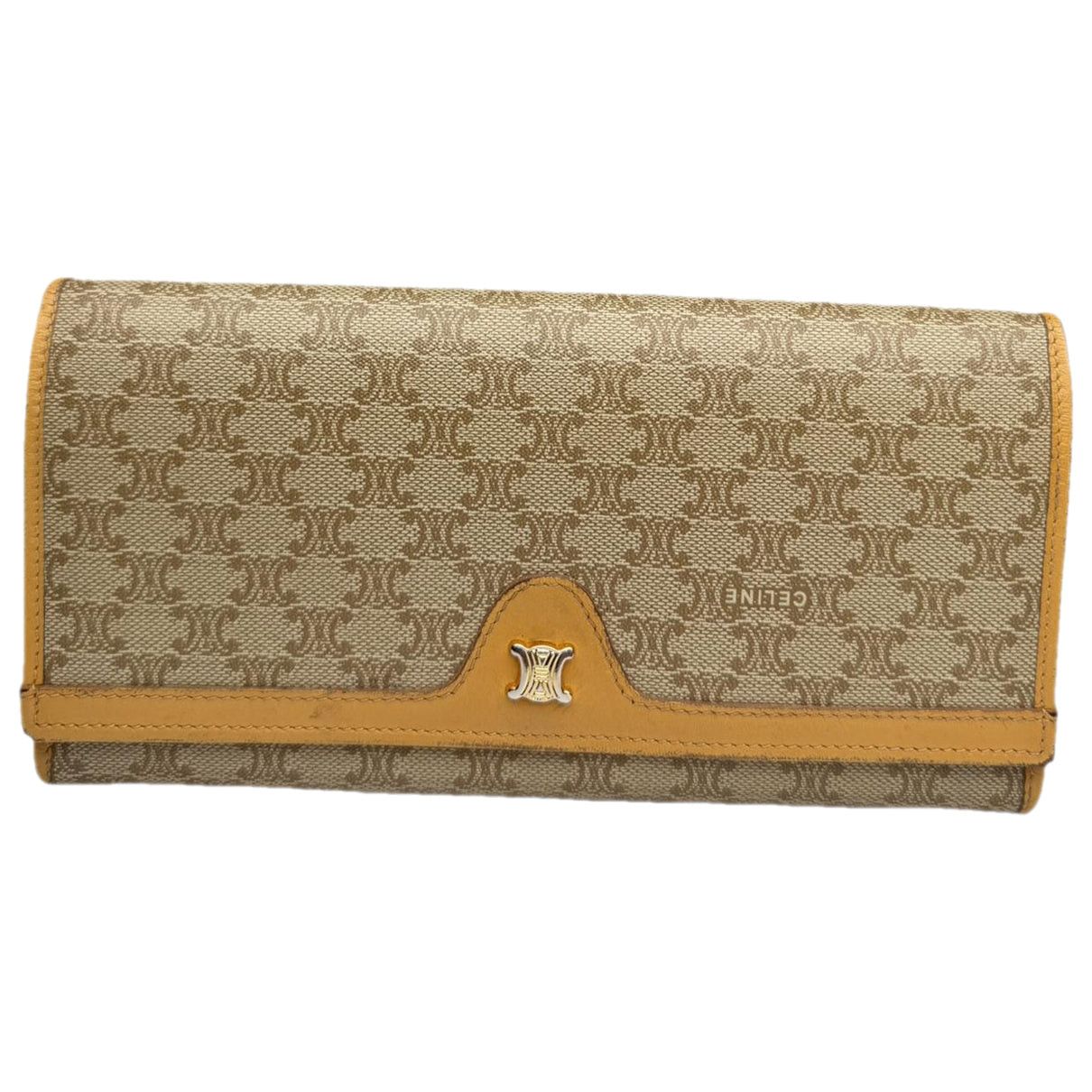 Celine Triomphe Beige Leather Wallet Size ONE SIZE - 1 Thumbnail