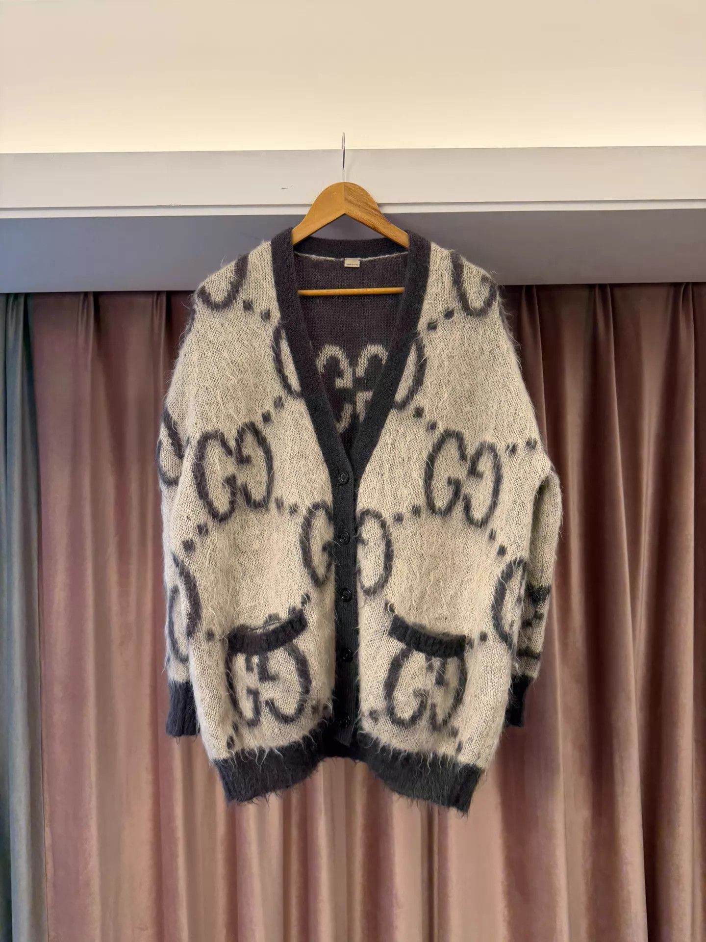 Gucci Gucci Mohair All-Over Print Cardigan Women's S Size S / US 4 / IT 40 - 1 Thumbnail