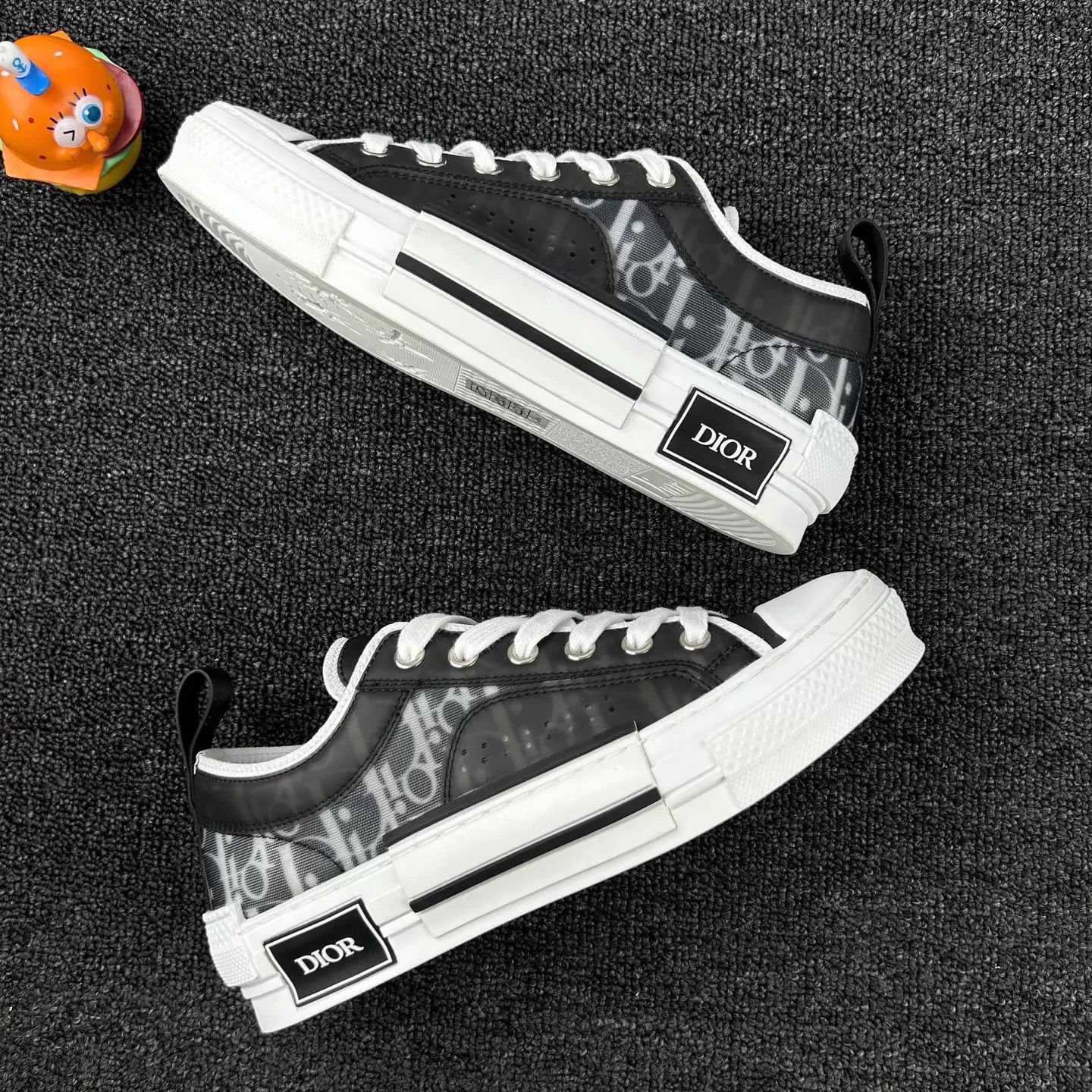 Dior Dior Women's Black White Monogram Sneakers Size 36 Size US 5.5 / IT 35.5 - 4 Thumbnail