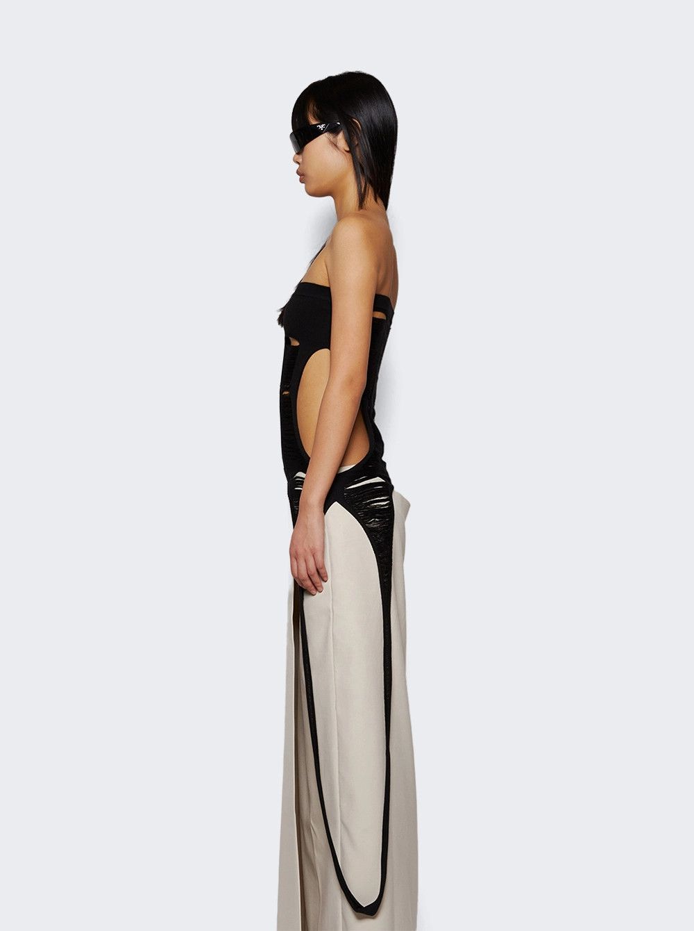 Rick Owens o1mle0426 Tanja Long Tank Strapless Top in Black Size M / US 6-8 / IT 42-44 - 3 Thumbnail