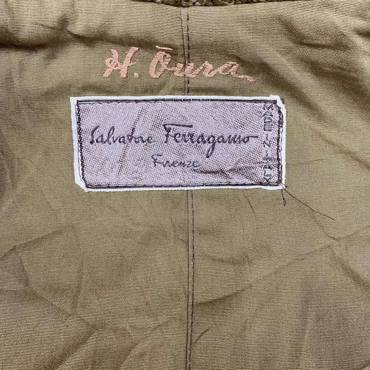 Salvatore Ferragamo × Vintage Salvatore Ferragamo Firenze Fur Flight Jacket Size US M / EU 48-50 / 2 - 14 Thumbnail