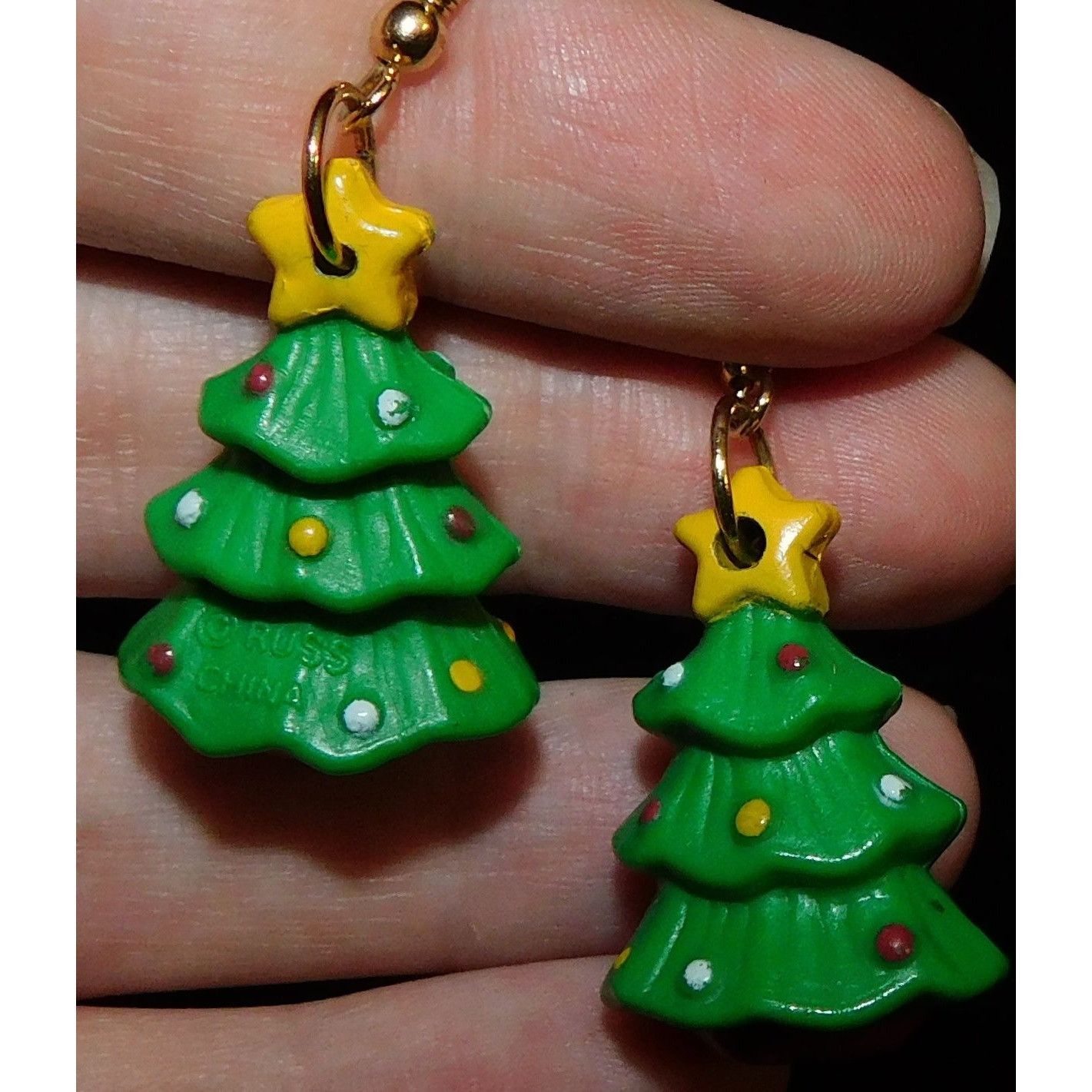 Other Festive Christmas Tree Earrings With Fishhook Backs Size ONE SIZE - 2 Thumbnail
