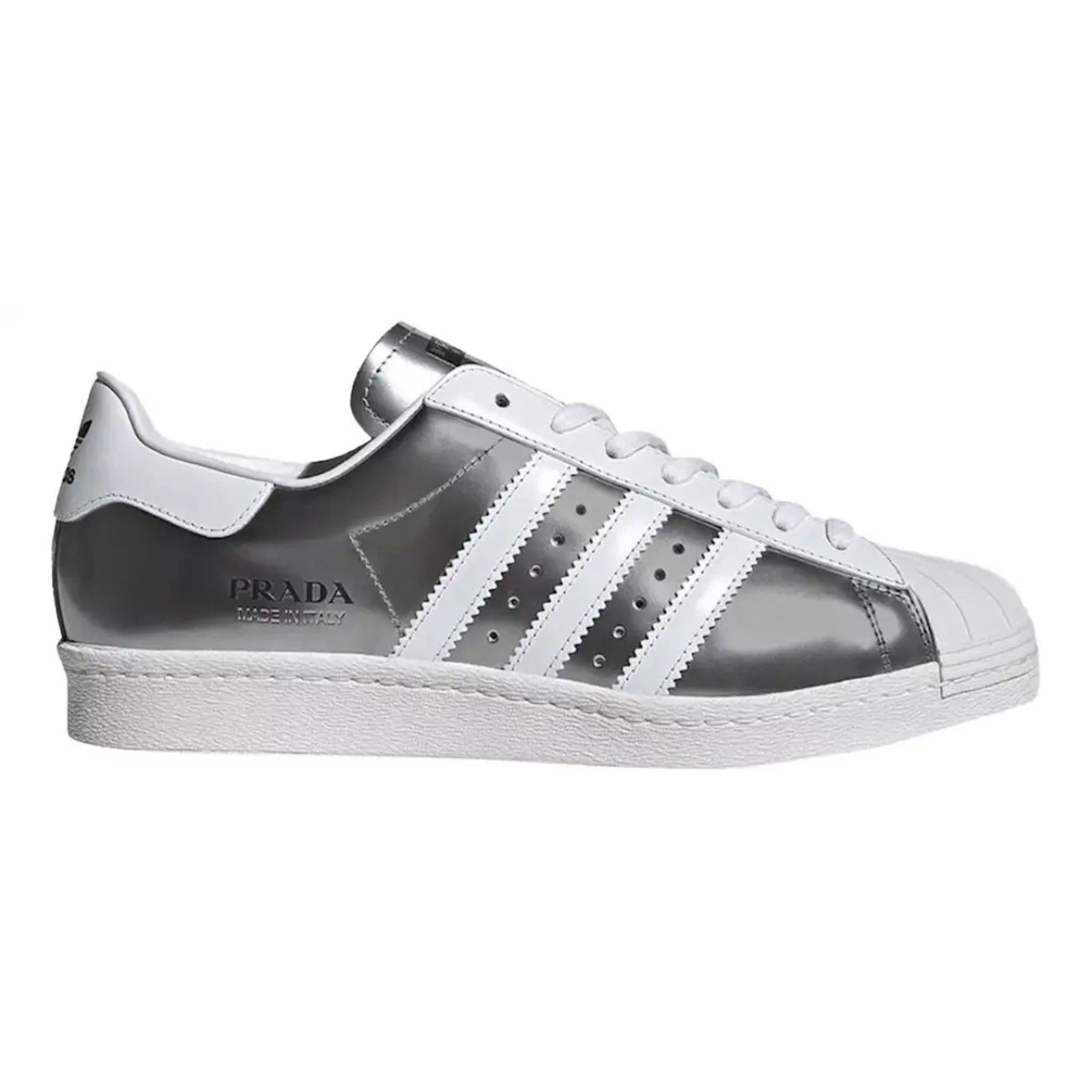 Prada x Adidas Superstar Silver Low Top Mens 4 Women 6 / 7