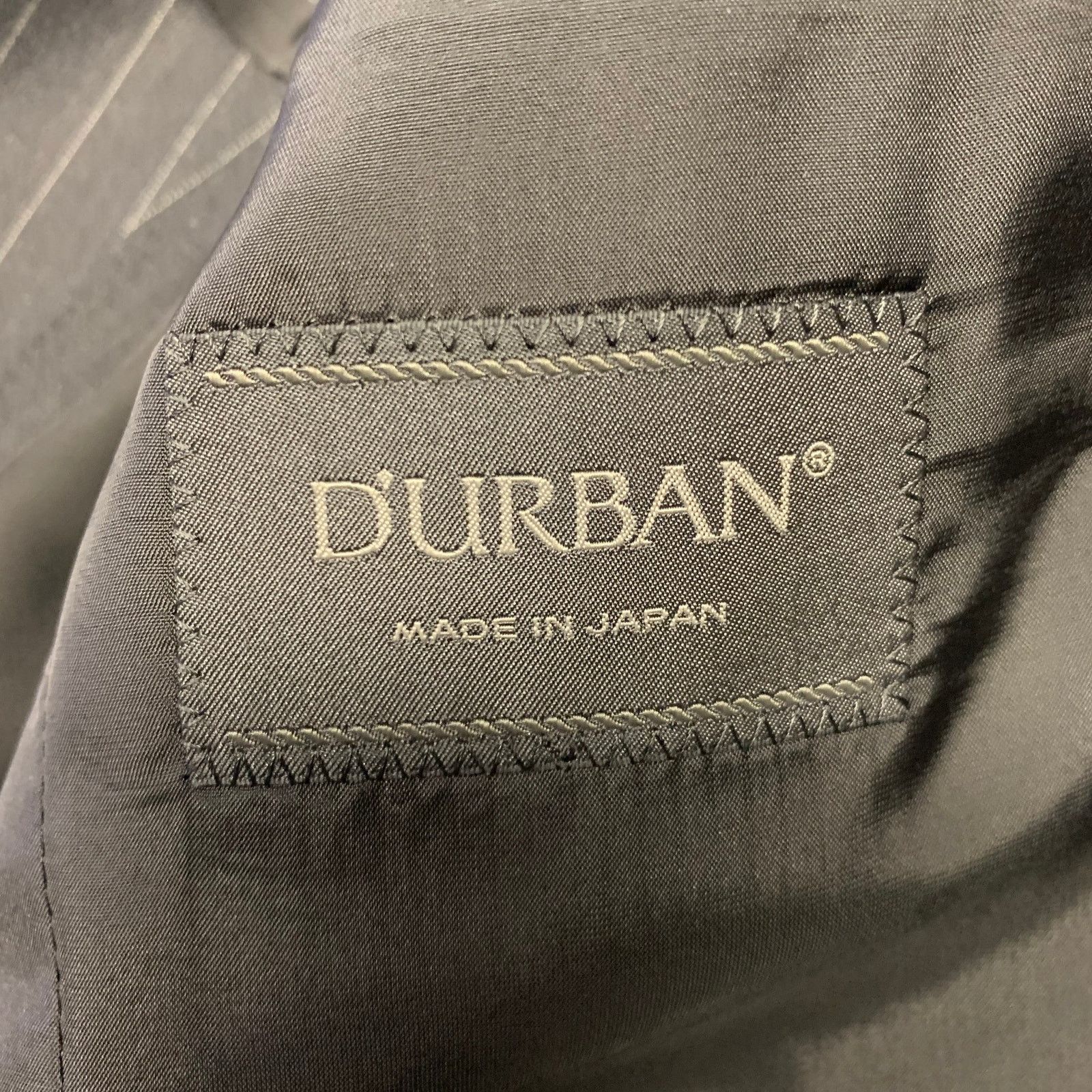 Other D'URBAN 40 Black Pinstripe Wool Notch Lapel Suit Size 40R - 8 Thumbnail