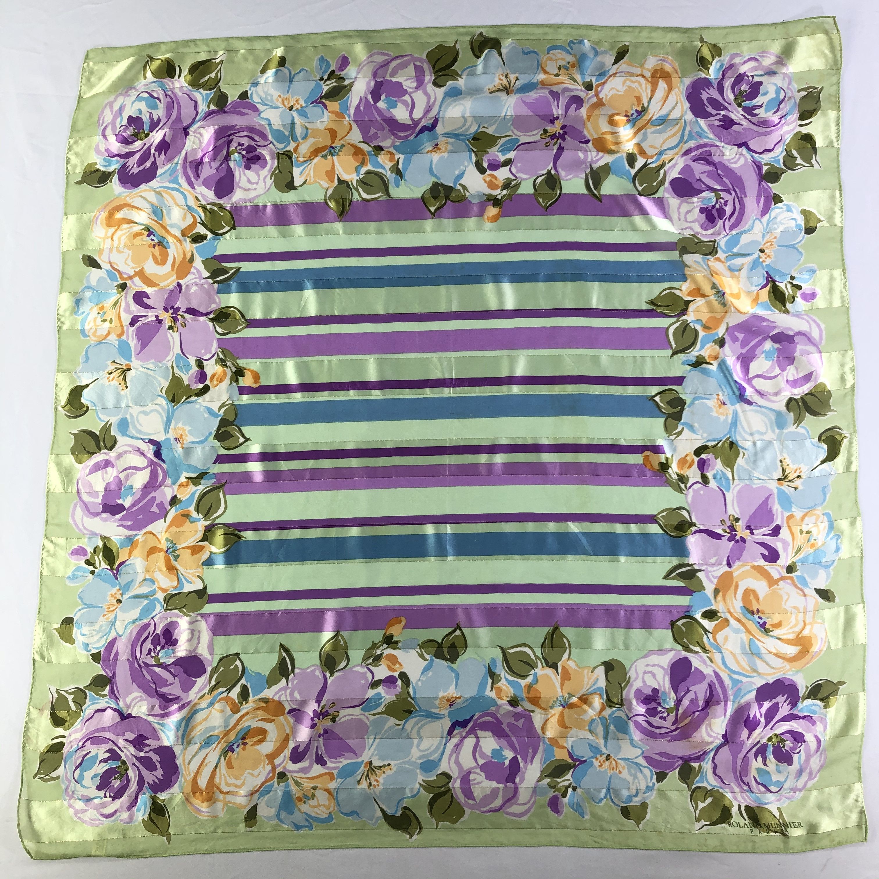 Vintage Vintage Roland Munnier Silk Scarf Size ONE SIZE - 2 Thumbnail