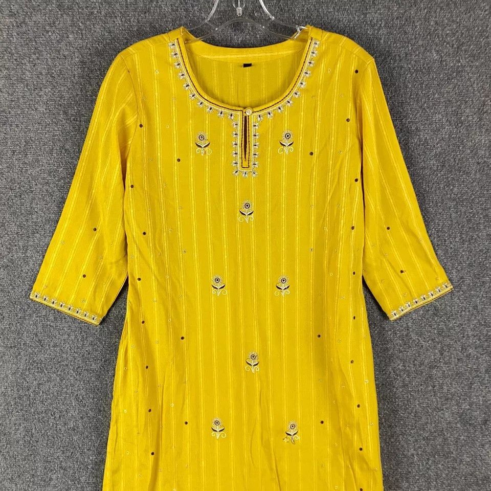 Other Indian Dress Women's Size 42 Medium 3/4 Sleeve Maxi Formal Size M / US 6-8 / IT 42-44 - 2 Thumbnail