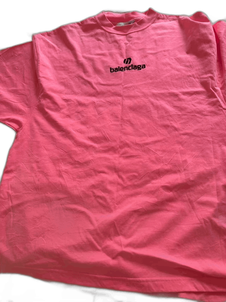 Balenciaga Balenciaga Pink Short Sleeve Logo Tshirt-2506 Size US S / EU 44-46 / 1 - 1 Thumbnail