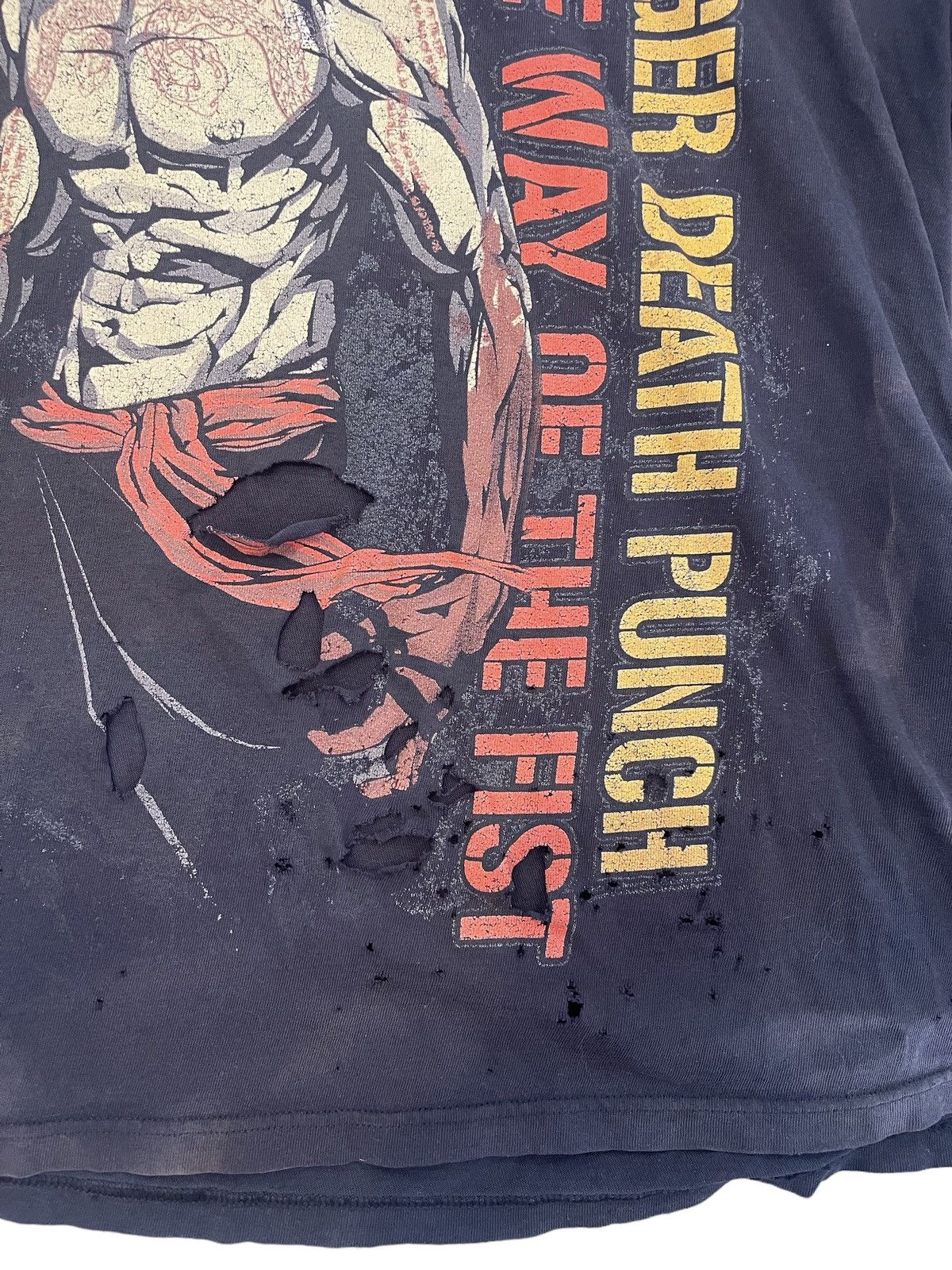 Band Tees × Vintage Properly Trashed Five Finger Death Punch Band tee Size US XL / EU 56 / 4 - 4 Thumbnail