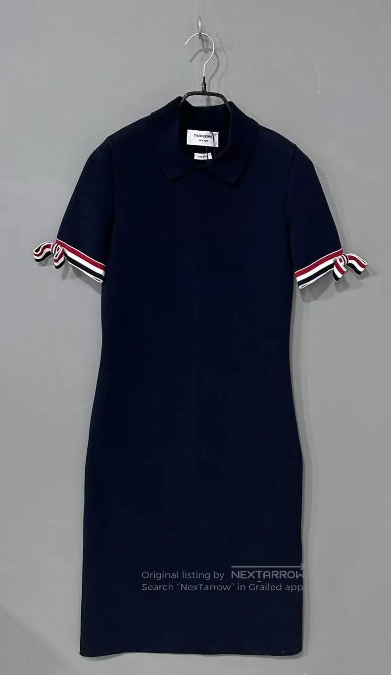 Thom Browne Thom Browne Navy Striped Knit Dress Size XS / US 0-2 / IT 36-38 - 1 Thumbnail