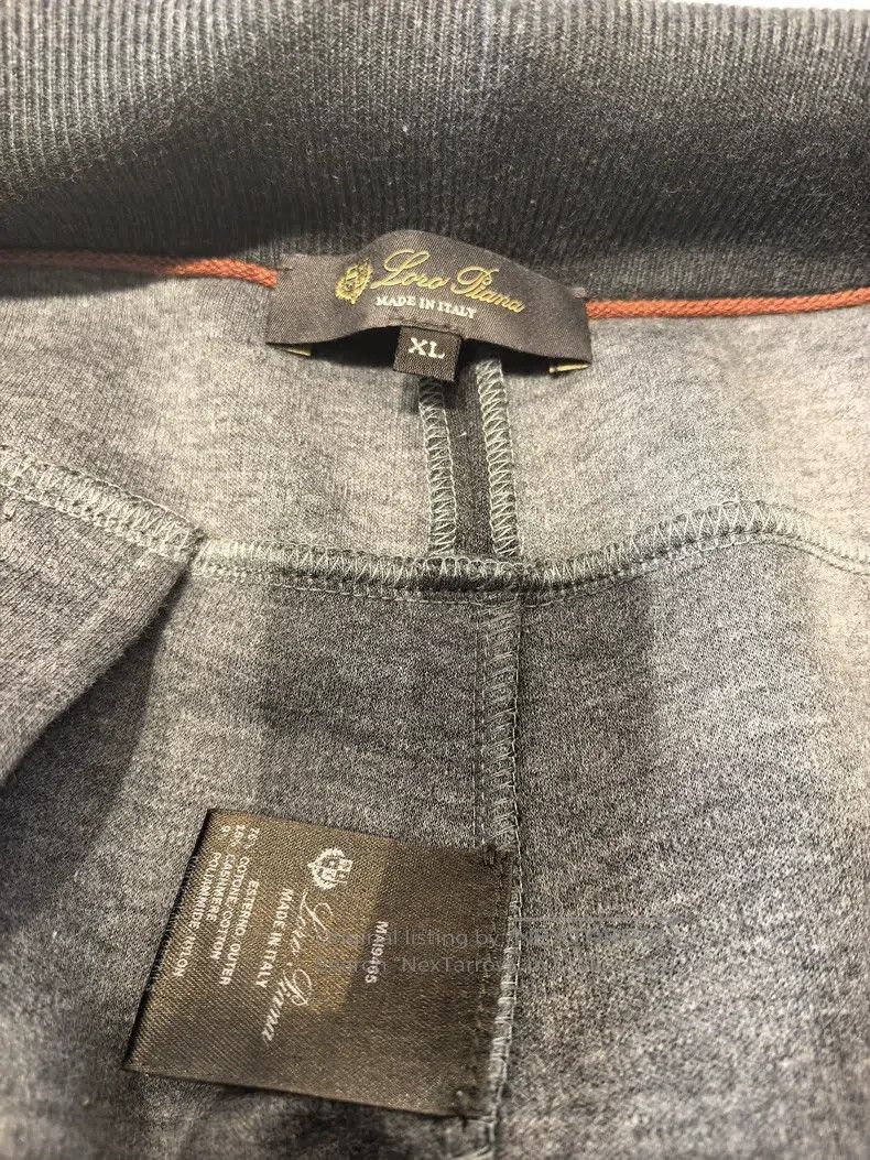 Loro Piana Loro Piana size XL Dark gray drawstring sport pants Size US 26 / EU 42 - 2 Thumbnail