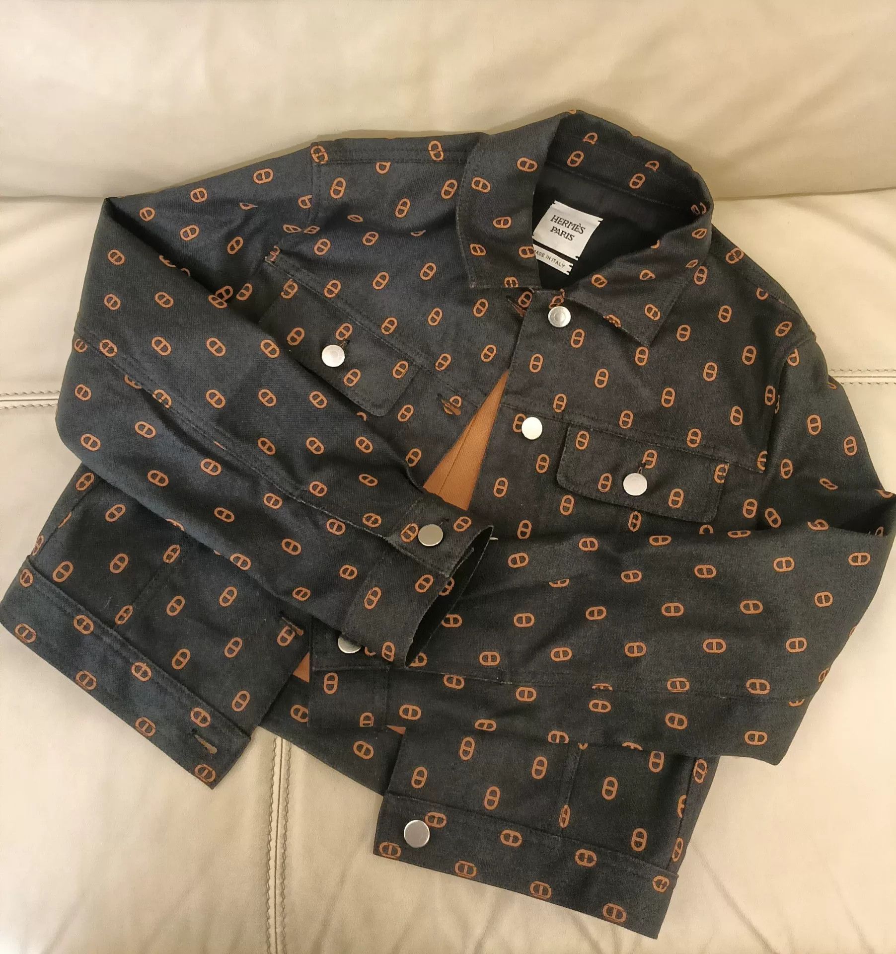 Hermes Hermes Cotton Print Denim Jacket Size US M / EU 48-50 / 2 - 1 Thumbnail