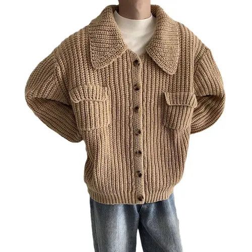 VIBE Beige Button Up Cardigan Sweater Size US M / EU 48-50 / 2 - 8 Thumbnail