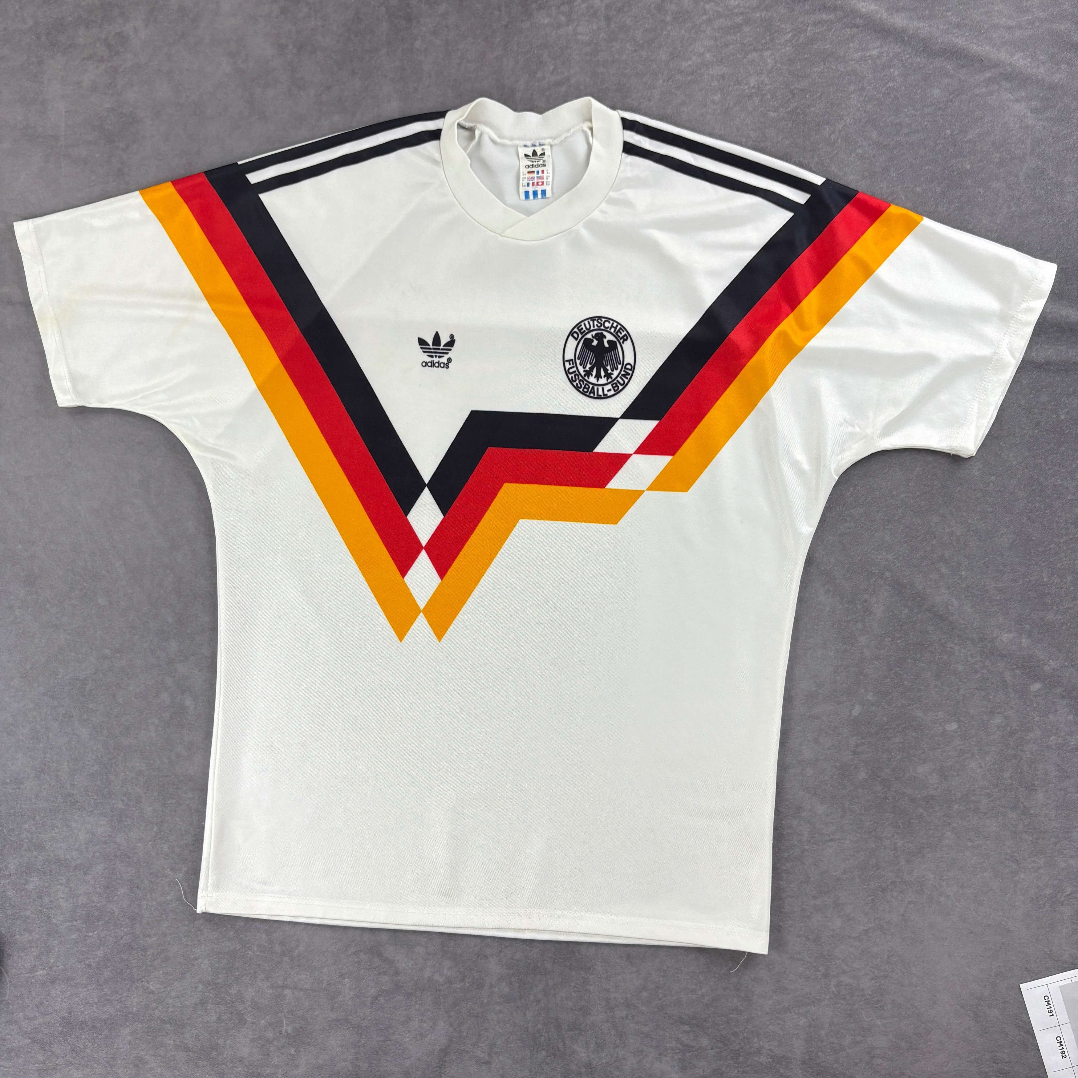 Adidas Germany 1988-91 Adidas home football jersey shirt size M Size US M / EU 48-50 / 2 - 1 Thumbnail