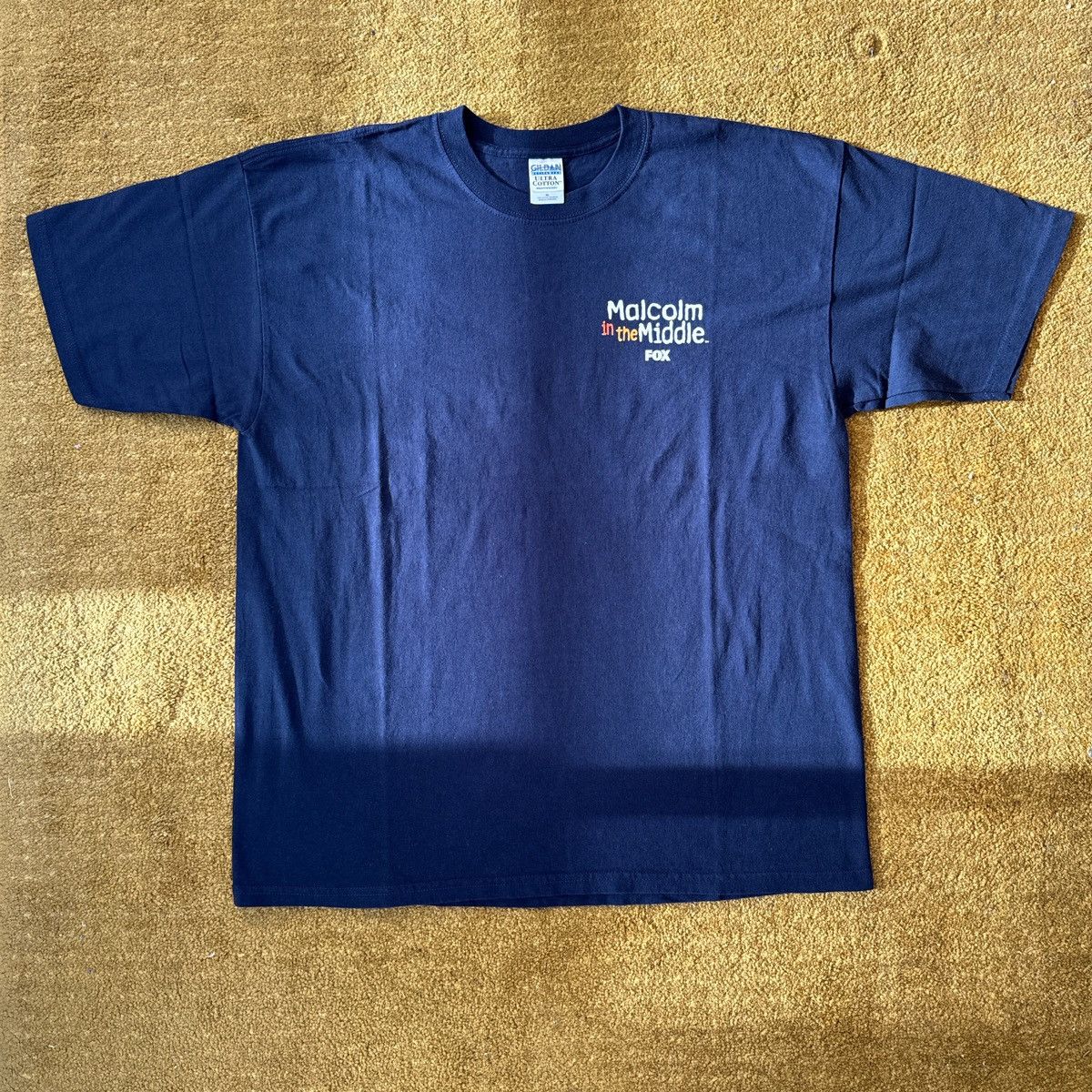 image of Gildan x Vintage 2000S Malcom In The Middle T-Shirt in Navy, Men's (Size XL)