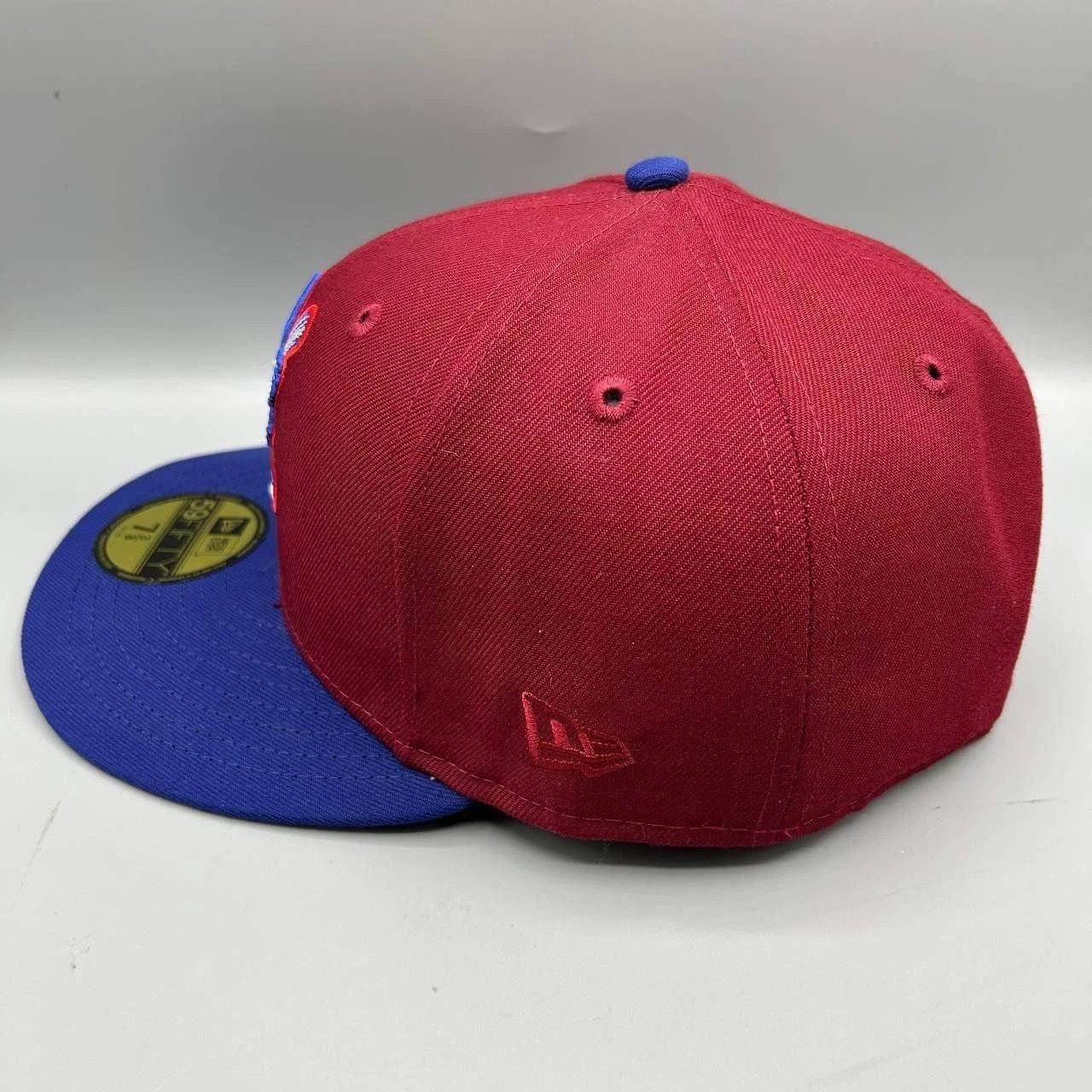 New Era Detroit Tigers Hat Men 7 3/8 Red Blue MLB Fitted Cap Size ONE SIZE - 6 Thumbnail