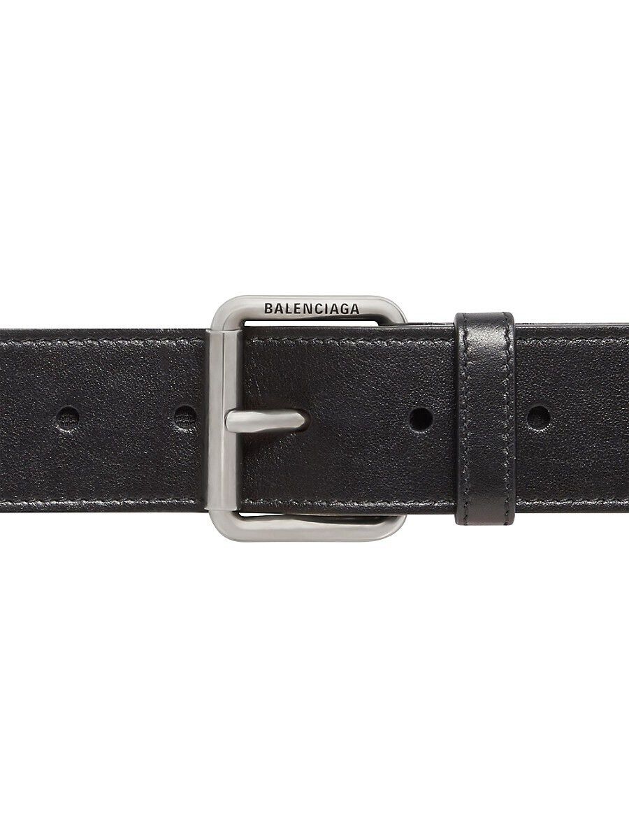 Balenciaga o1s1wg111124 Size: M / Elastic Roller Buckle Belt in Black Size ONE SIZE - 3 Thumbnail